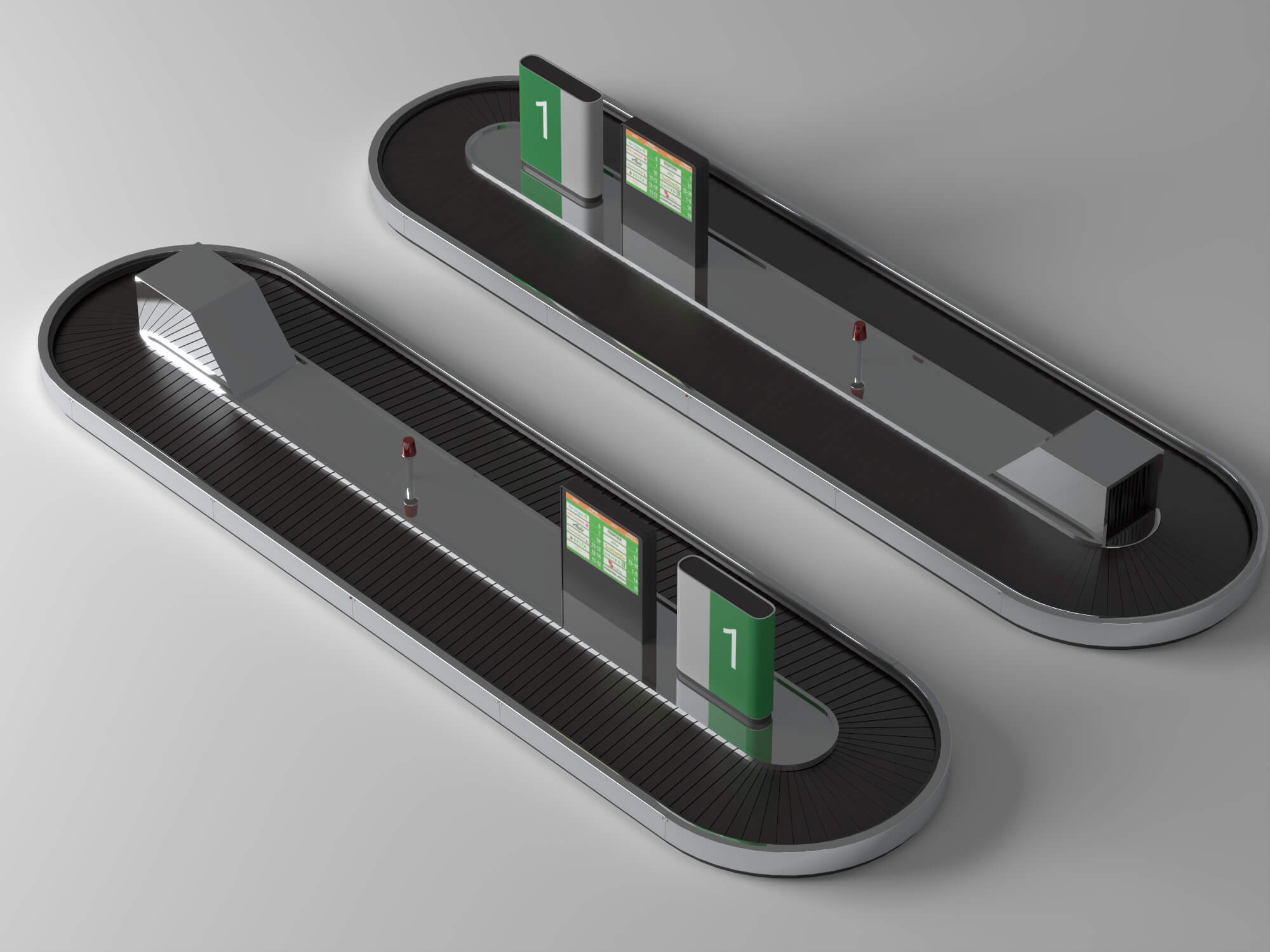 Airport Baggage Conveyor Belt 3D Model 3D Model