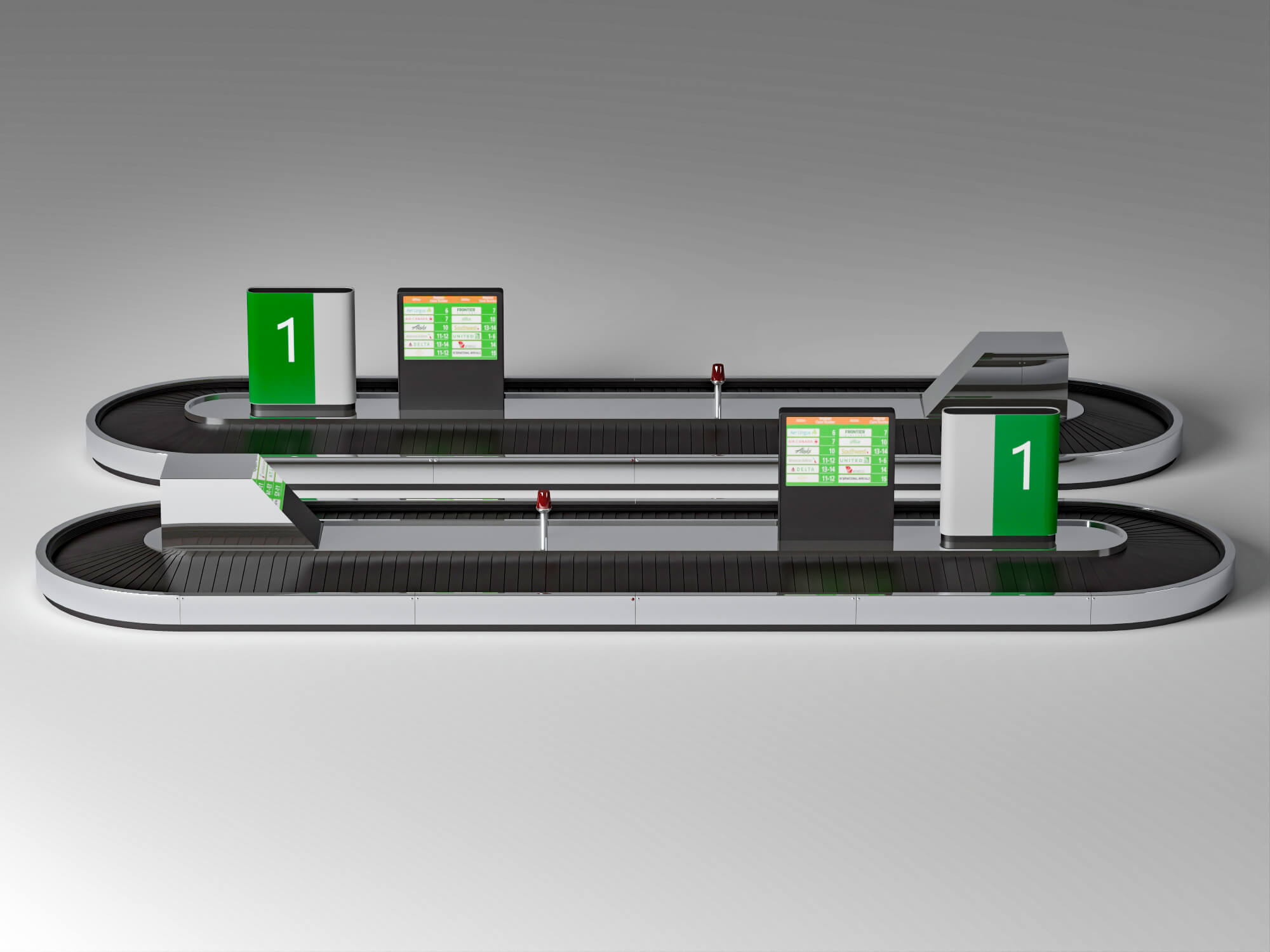 Airport Baggage Conveyor Belt 3D Model 3D Model