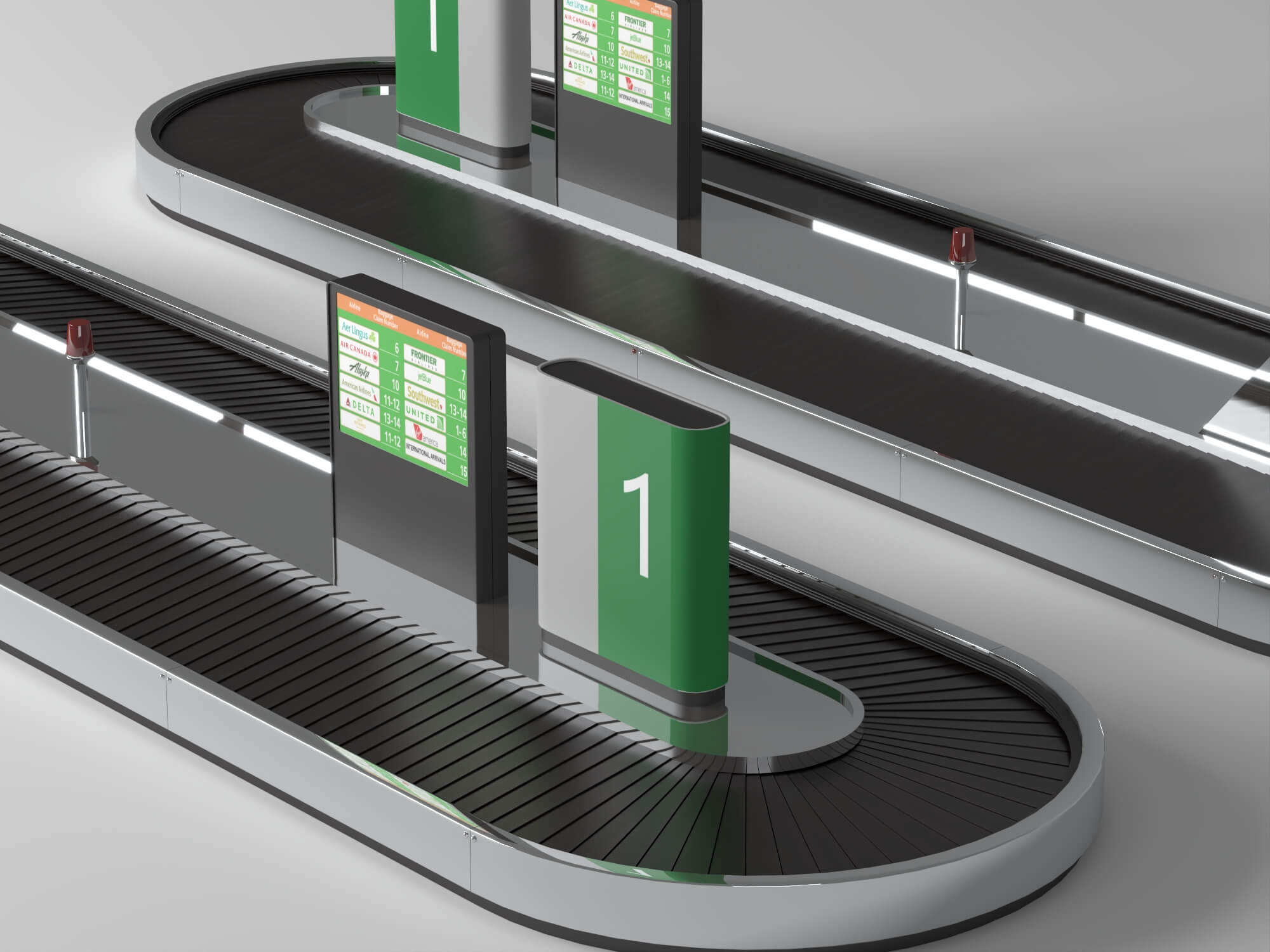 Airport Baggage Conveyor Belt 3D Model 3D Model