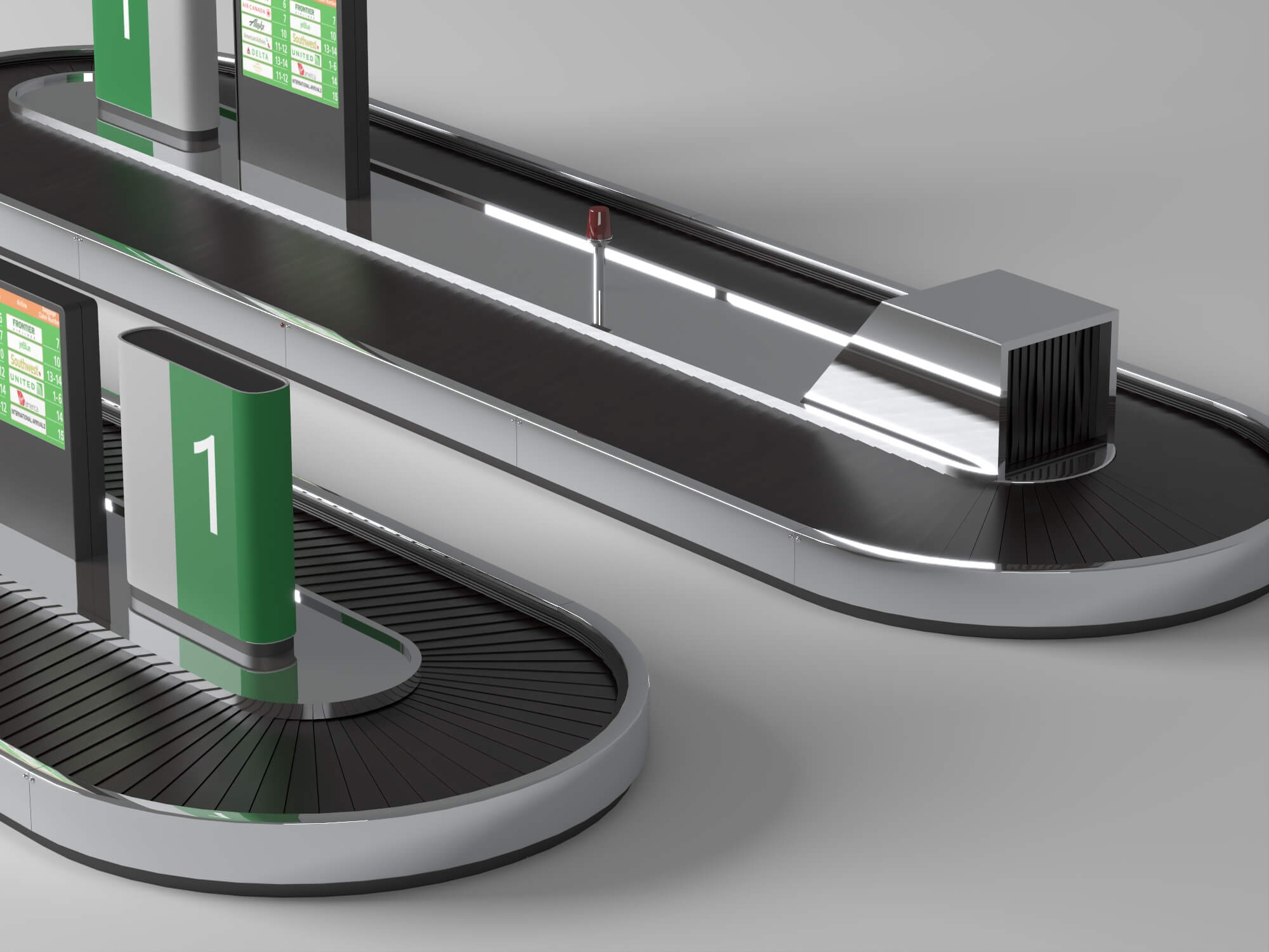 Airport Baggage Conveyor Belt 3D Model 3D Model