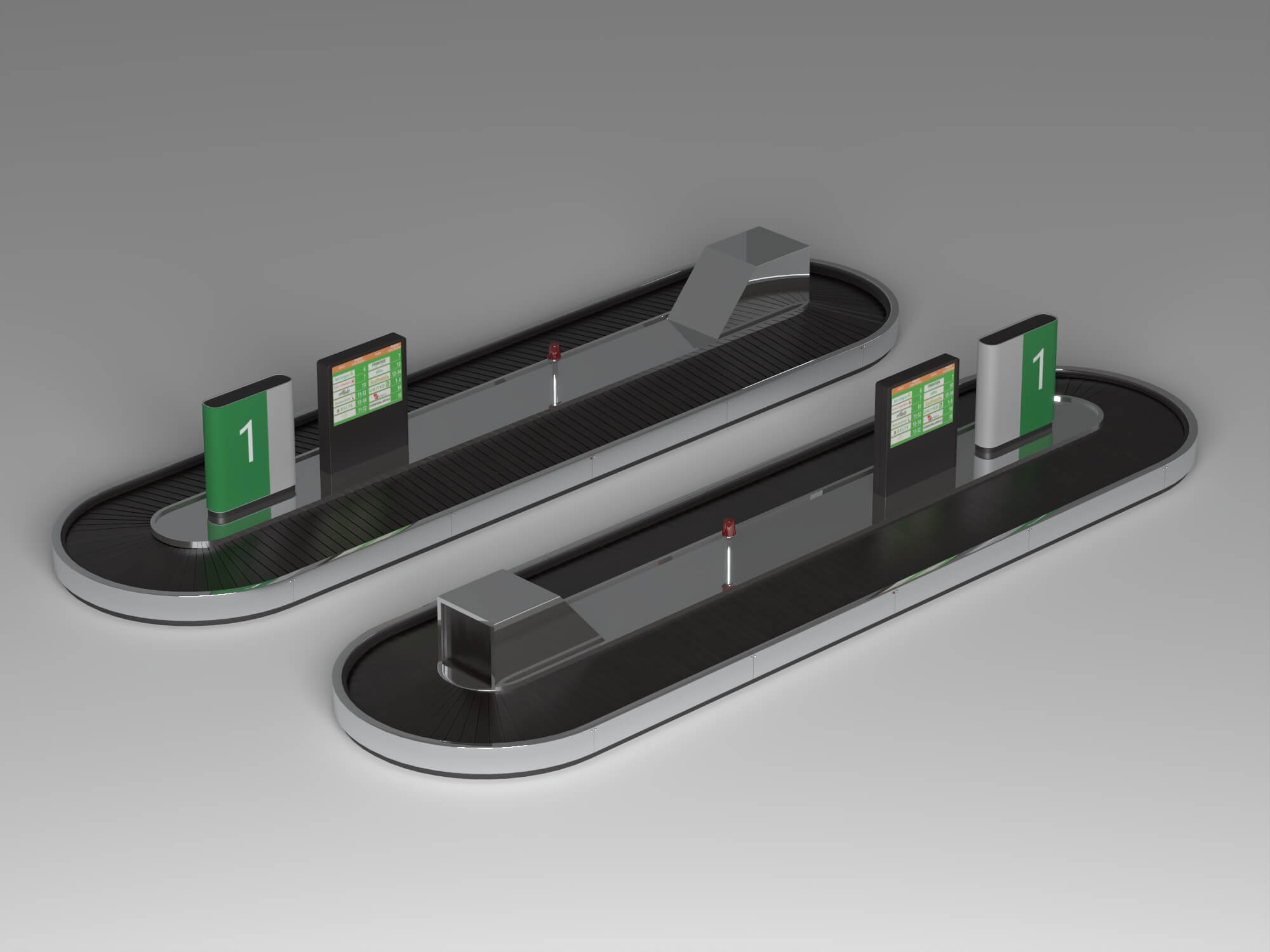 Airport Baggage Conveyor Belt 3D Model 3D Model