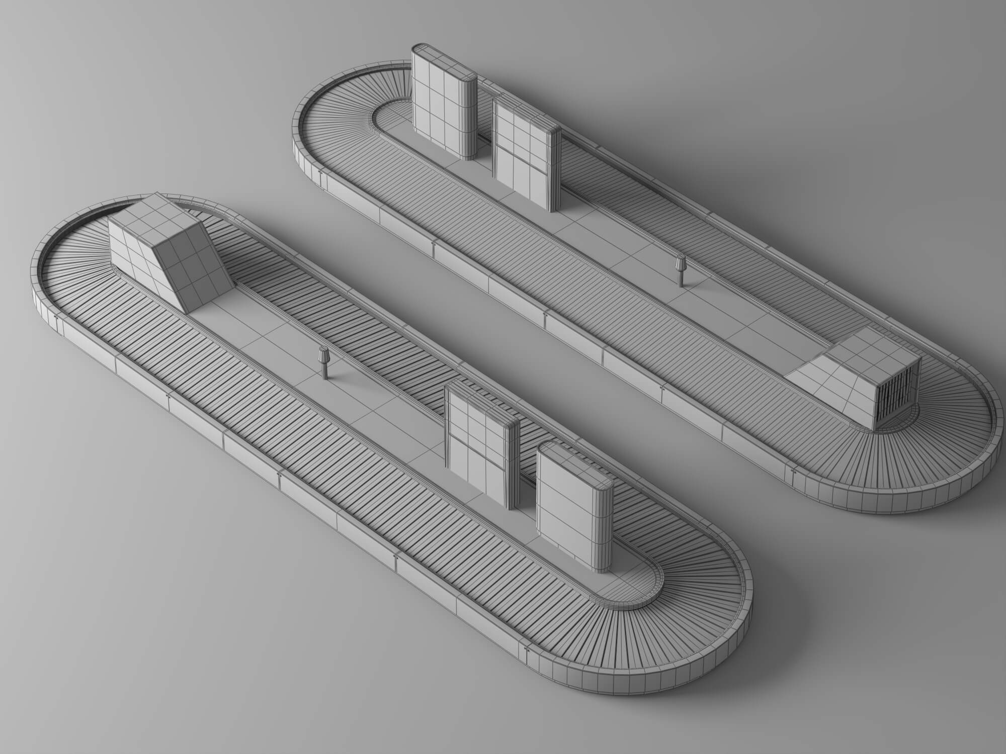 Airport Baggage Conveyor Belt 3D Model 3D Model