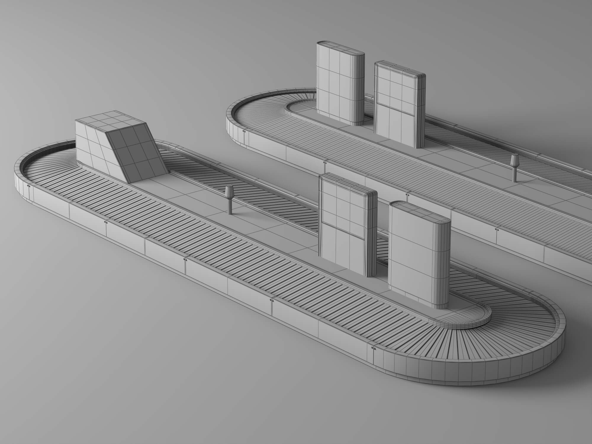 Airport Baggage Conveyor Belt 3D Model 3D Model
