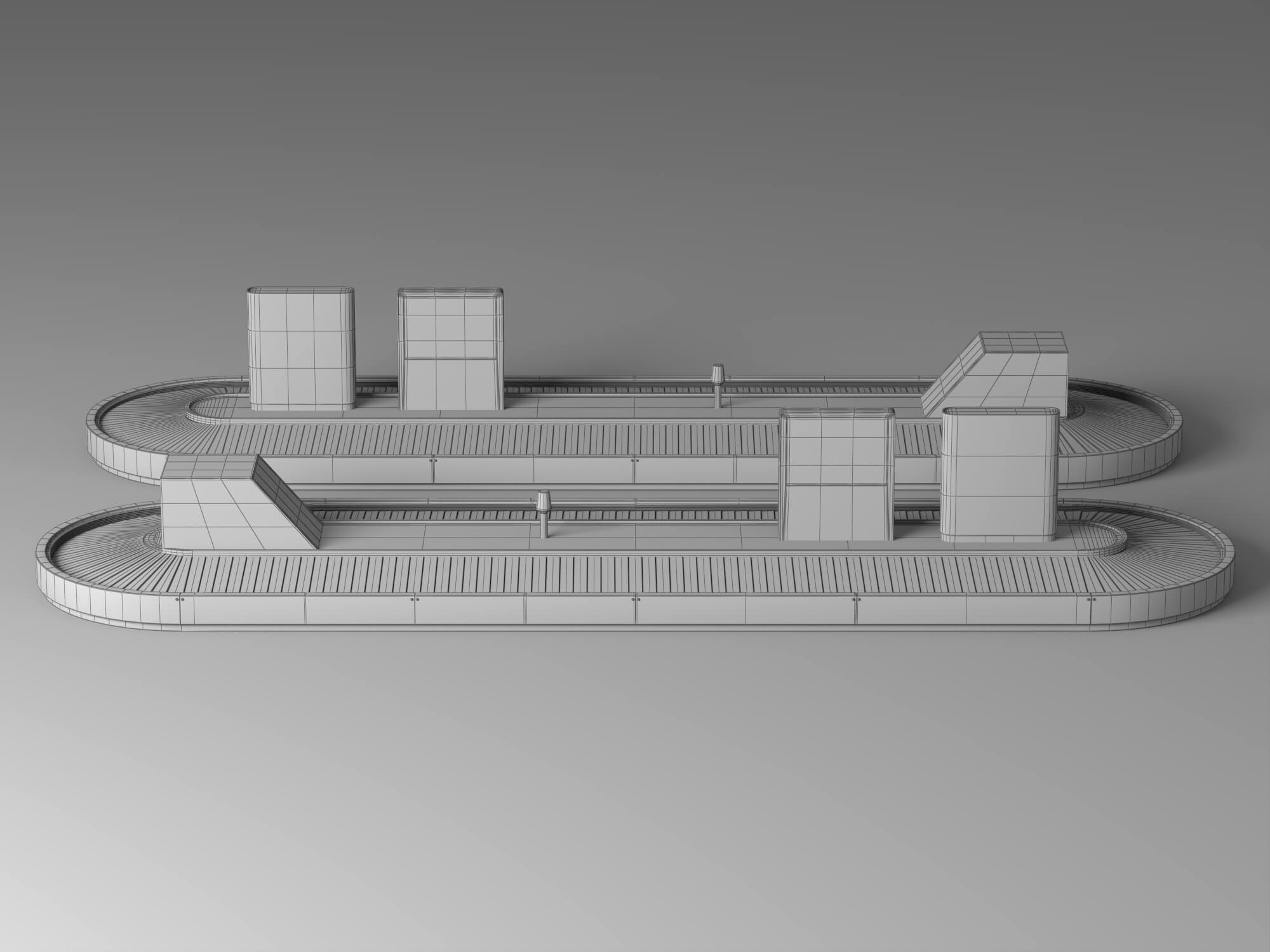 Airport Baggage Conveyor Belt 3D Model 3D Model