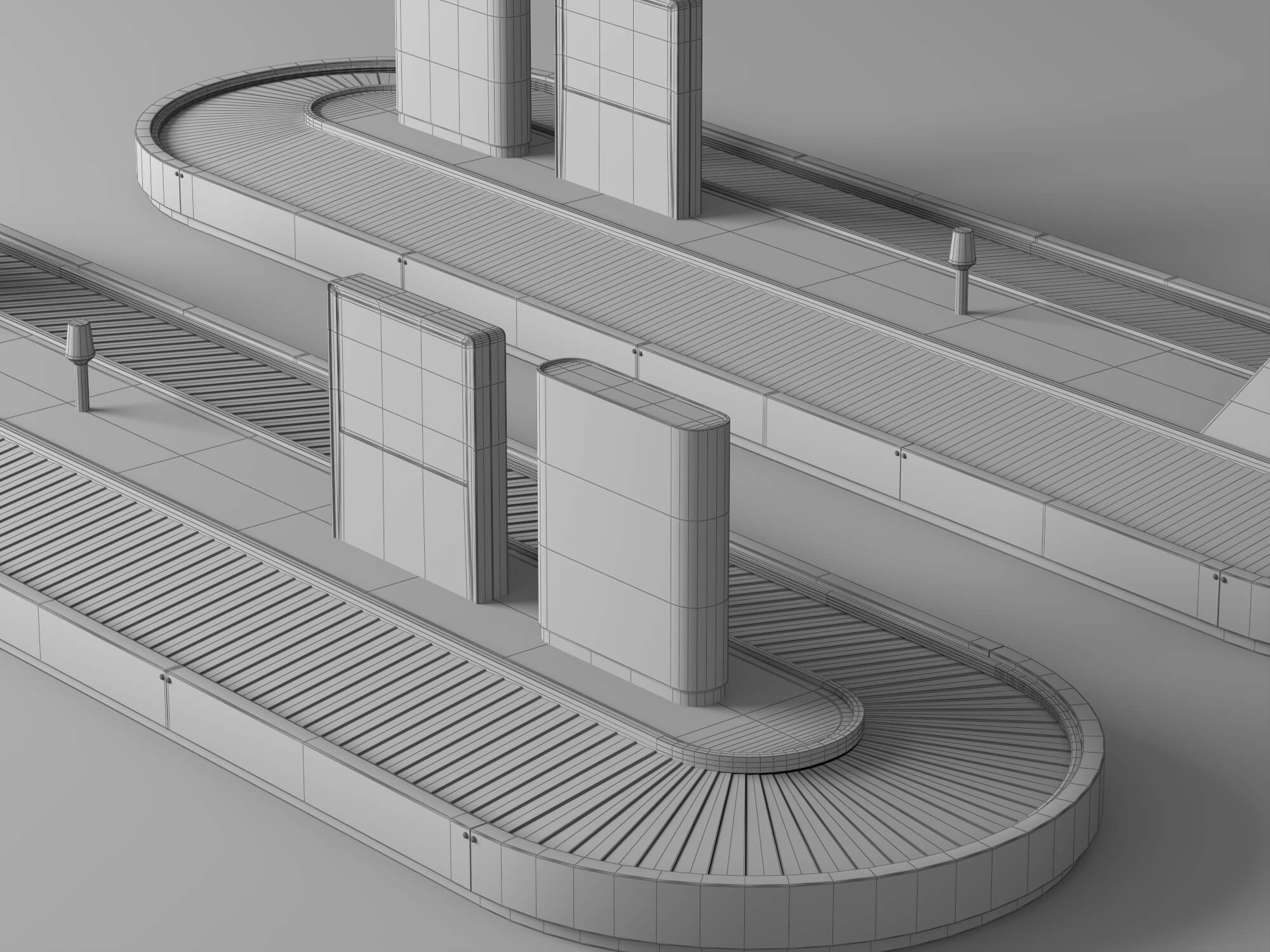 Airport Baggage Conveyor Belt 3D Model 3D Model