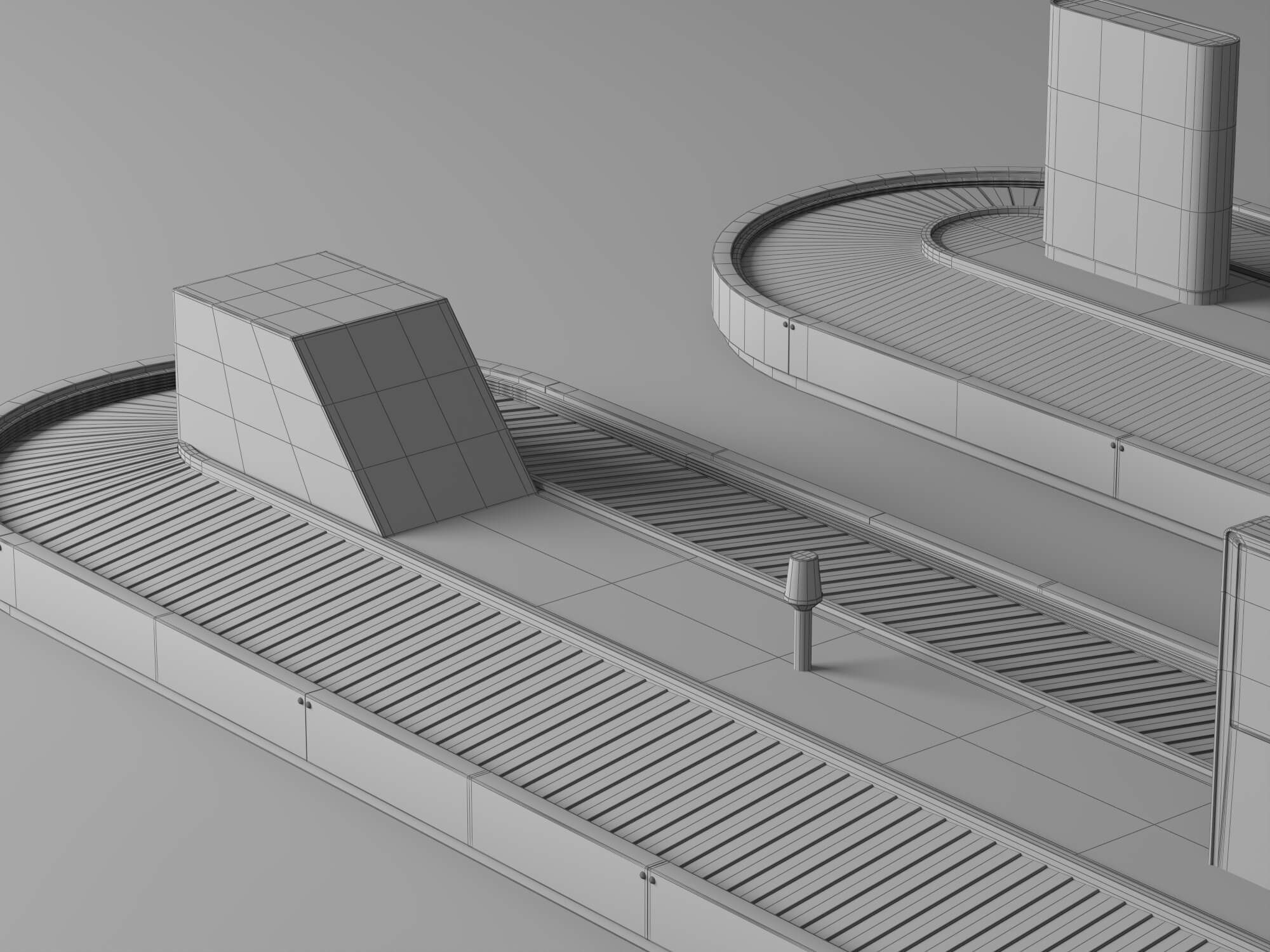 Airport Baggage Conveyor Belt 3D Model 3D Model