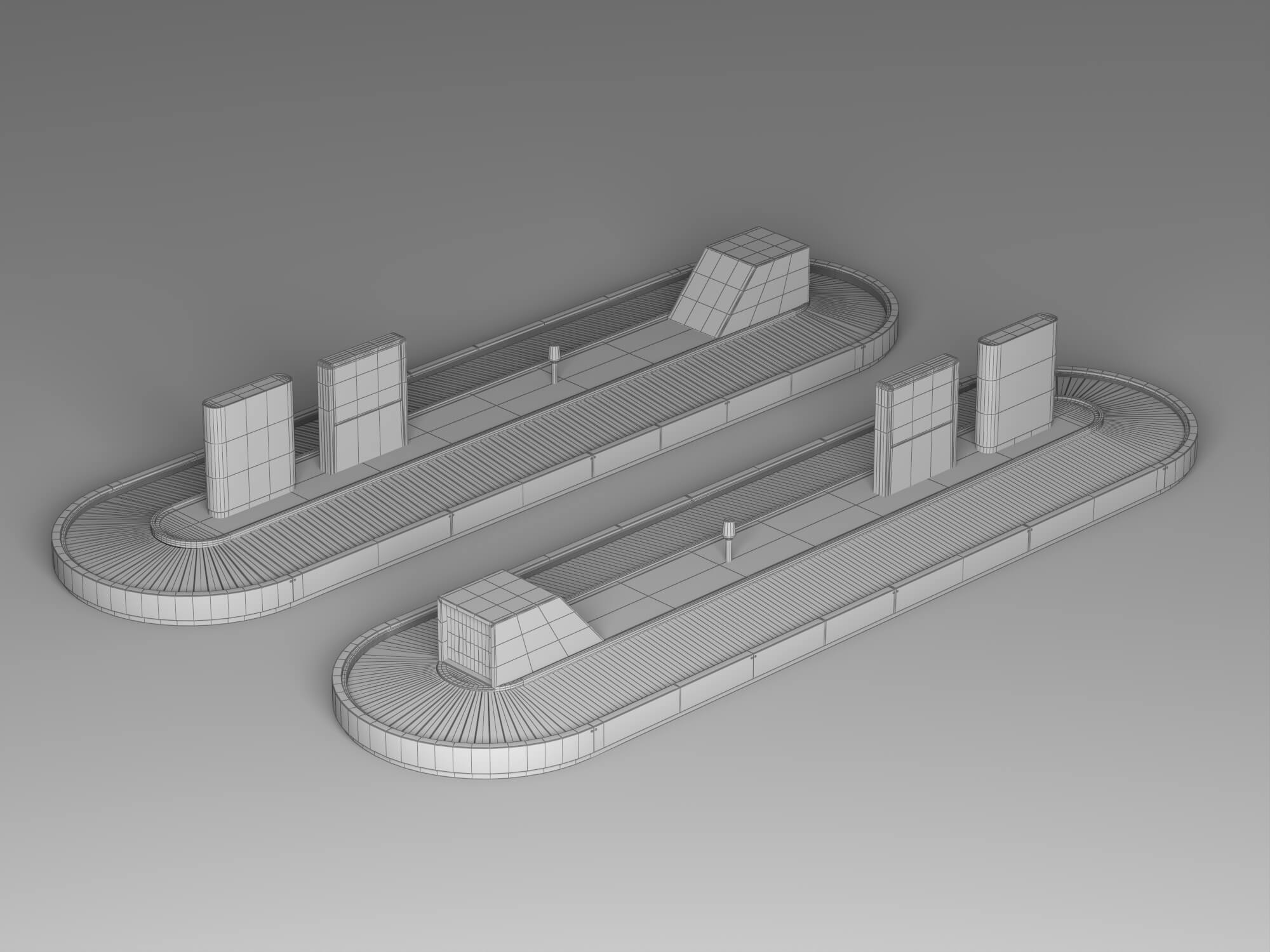 Airport Baggage Conveyor Belt 3D Model 3D Model