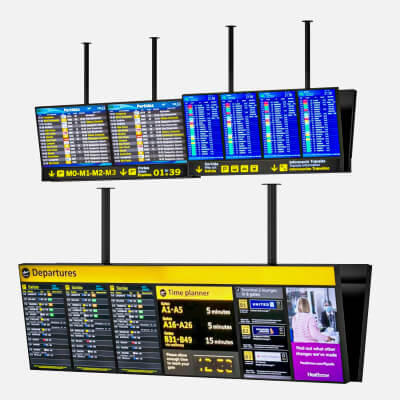 Airport Digital Departure Signage 3d Model