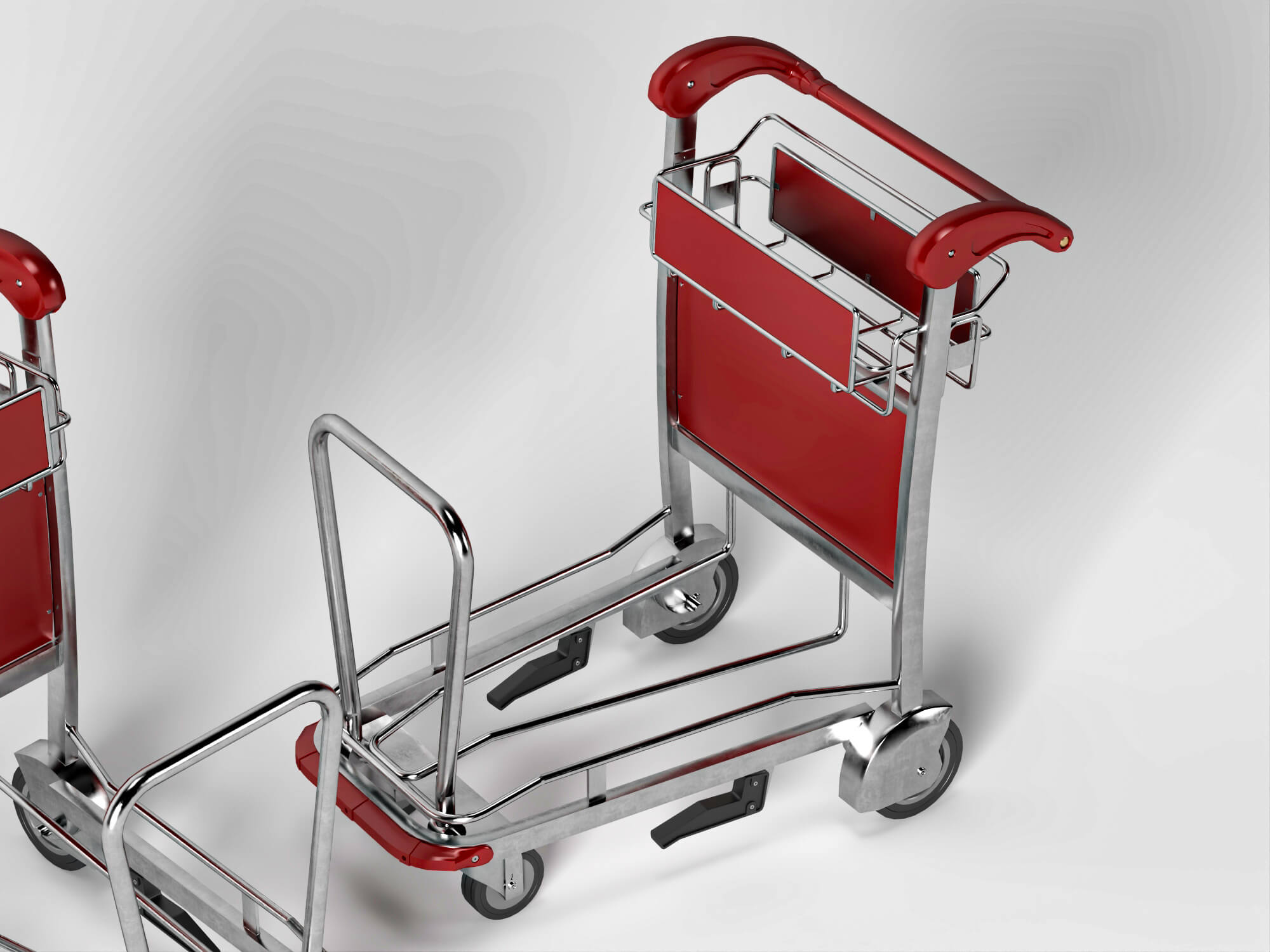 Airport Luggage Trolley 3d Model 3D Model