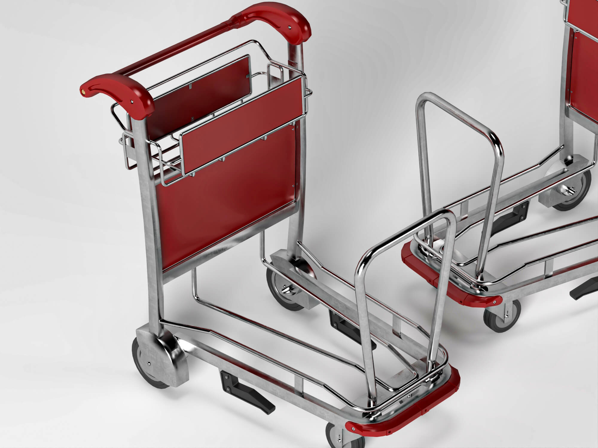 Airport Luggage Trolley 3d Model 3D Model