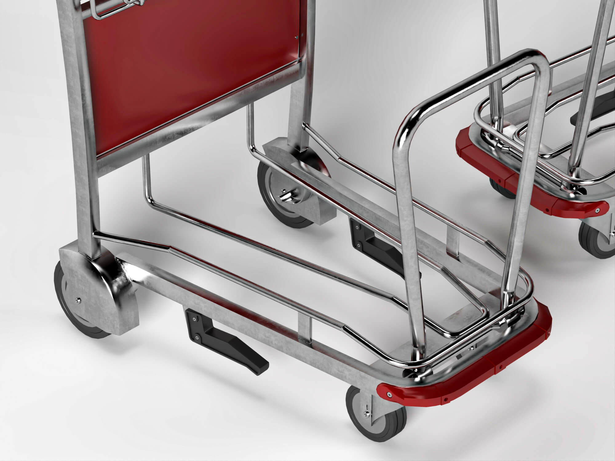 Airport Luggage Trolley 3d Model 3D Model