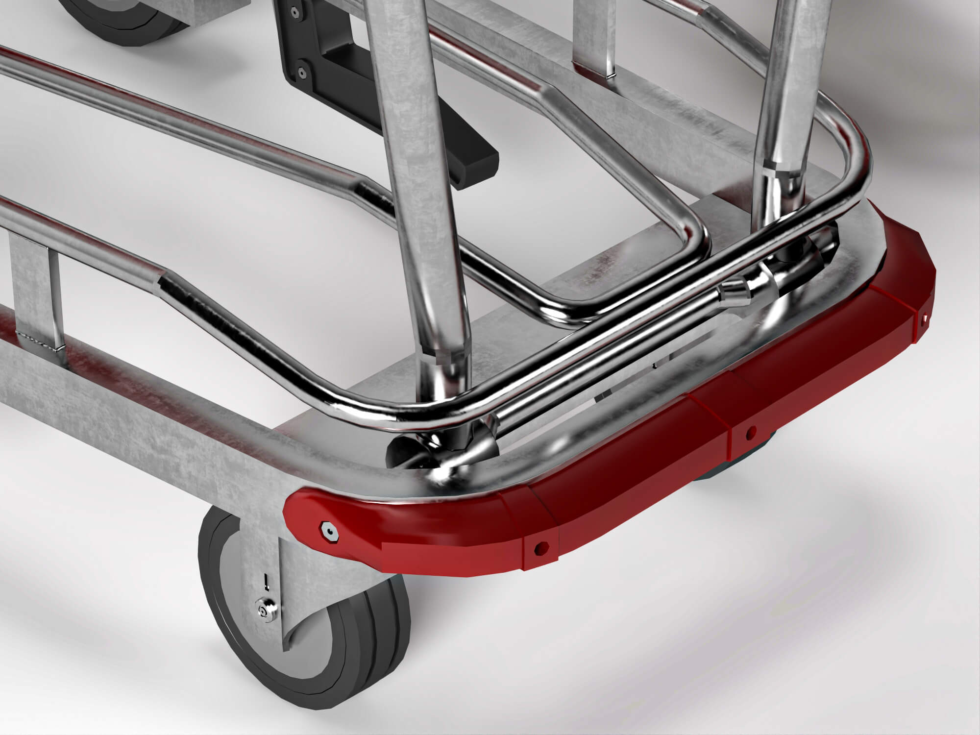 Airport Luggage Trolley 3d Model 3D Model