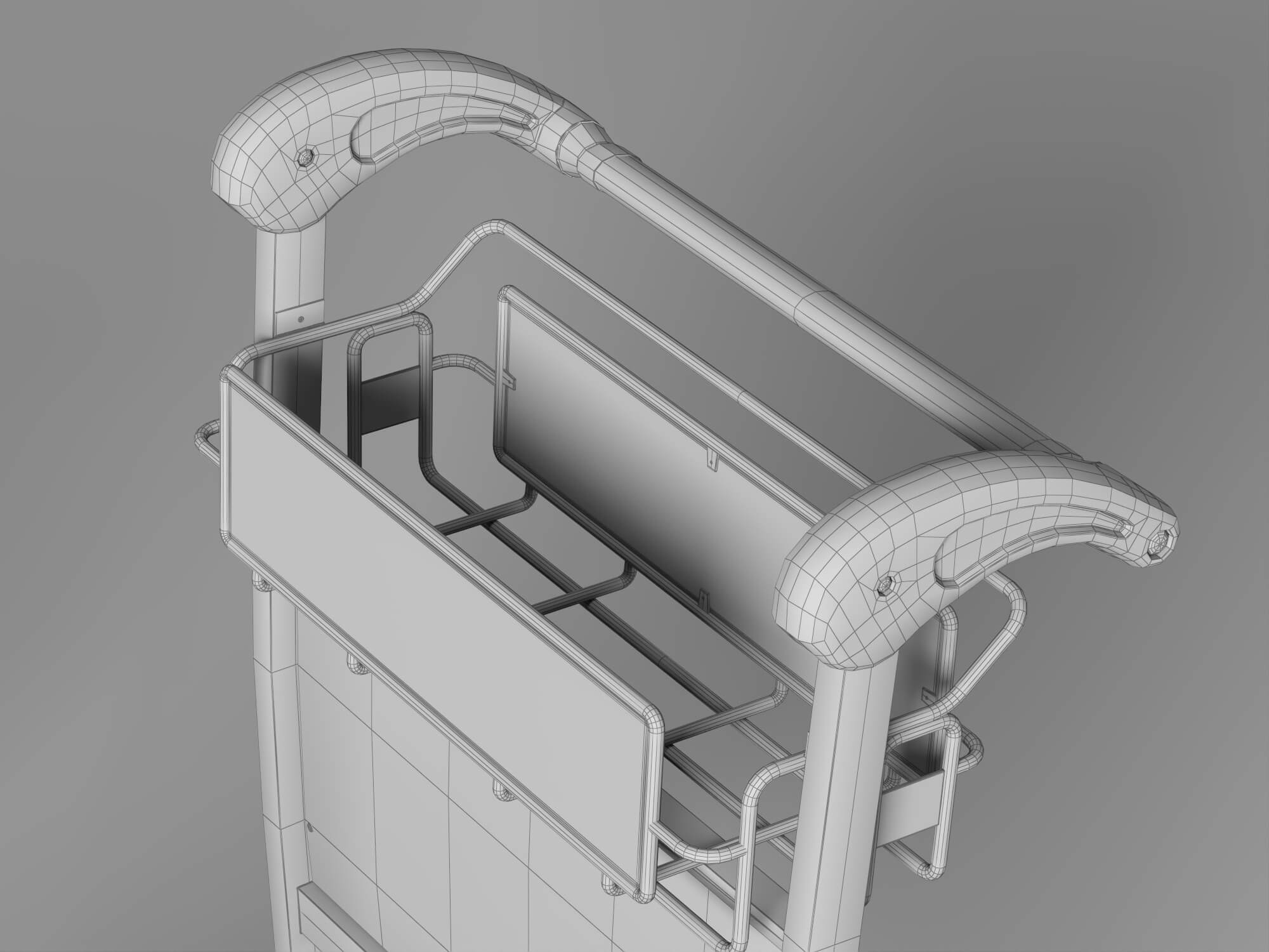 Airport Luggage Trolley 3d Model 3D Model