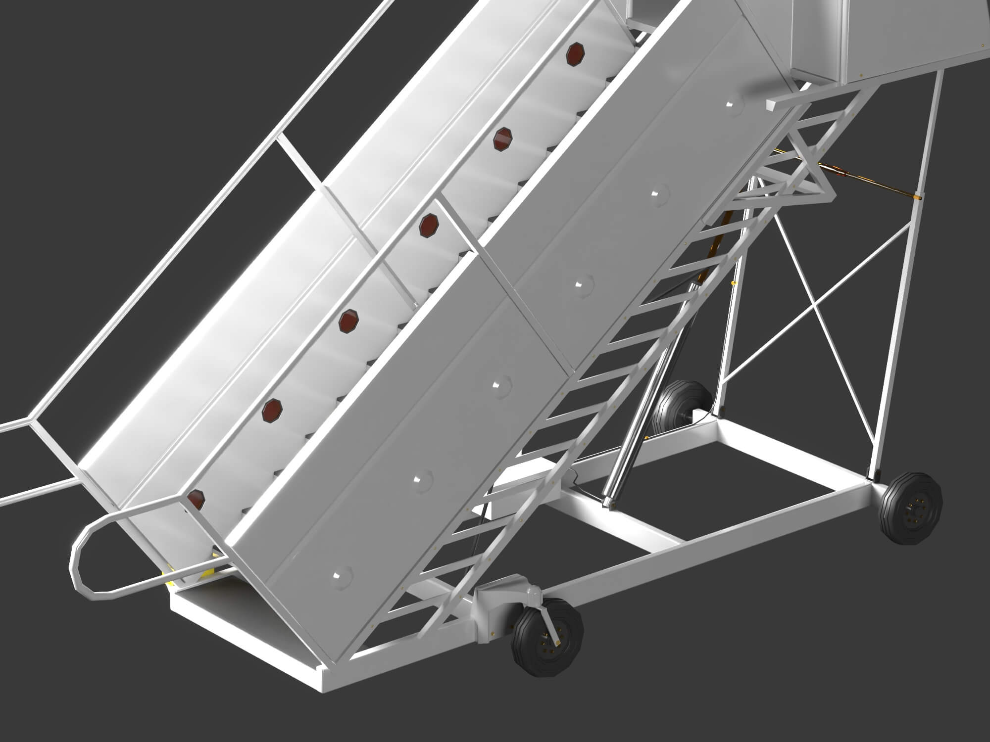 Airport Mobile Boarding Stairs 3D Model 3D Model