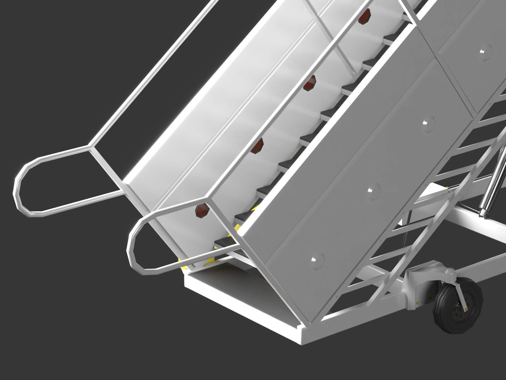 Airport Mobile Boarding Stairs 3D Model 3D Model