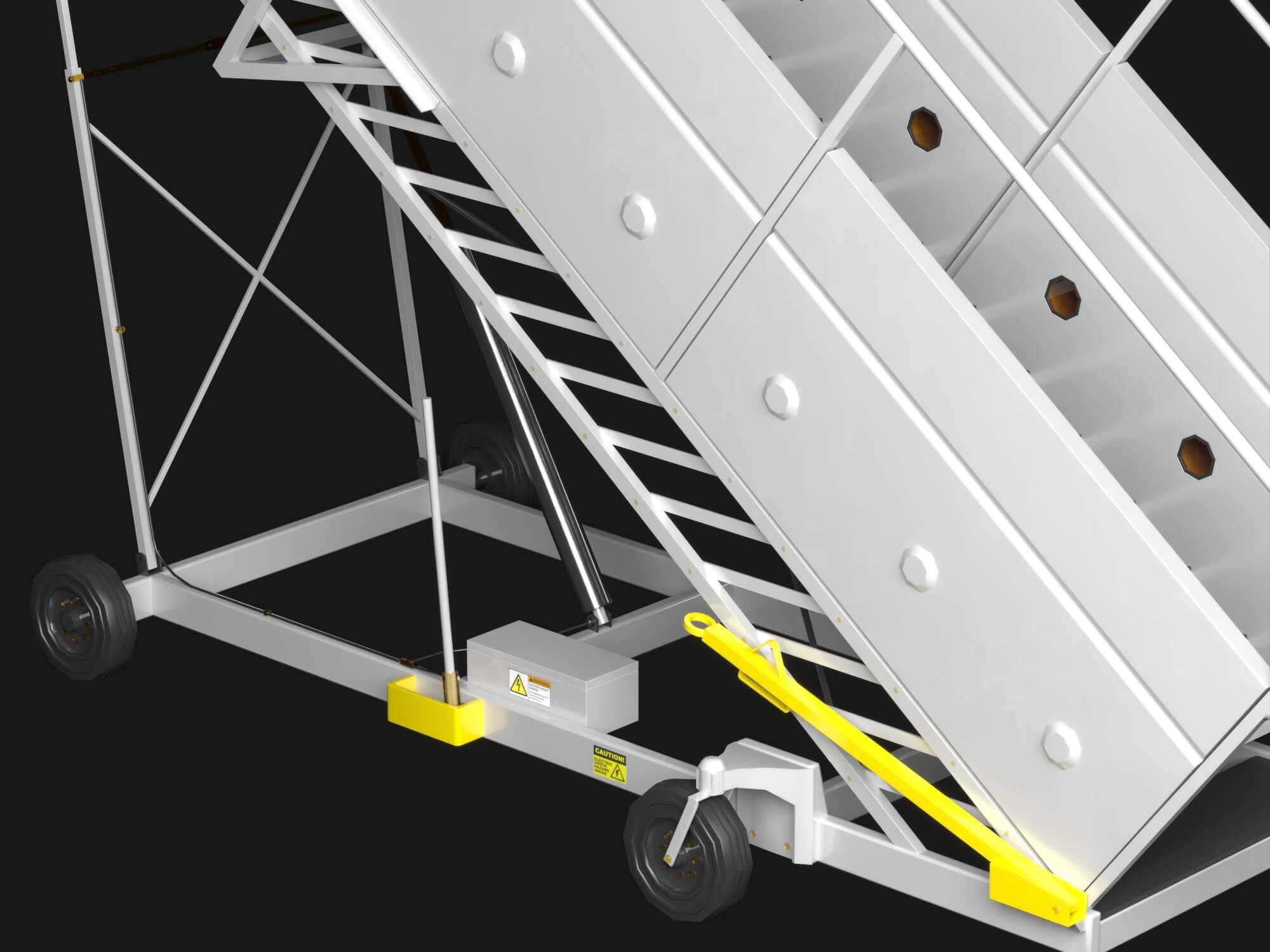 Airport Mobile Boarding Stairs 3D Model 3D Model