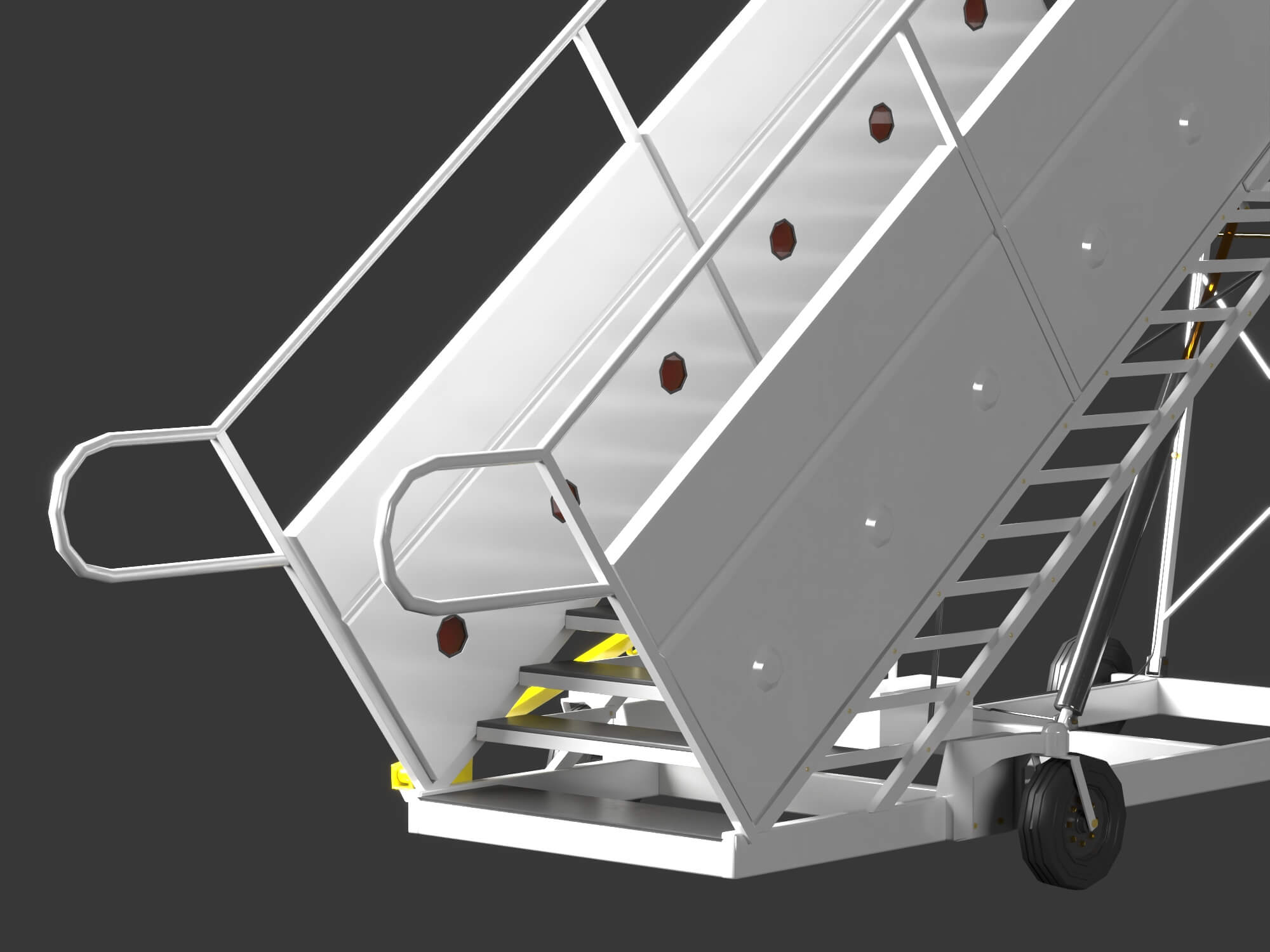 Airport Mobile Boarding Stairs 3D Model 3D Model