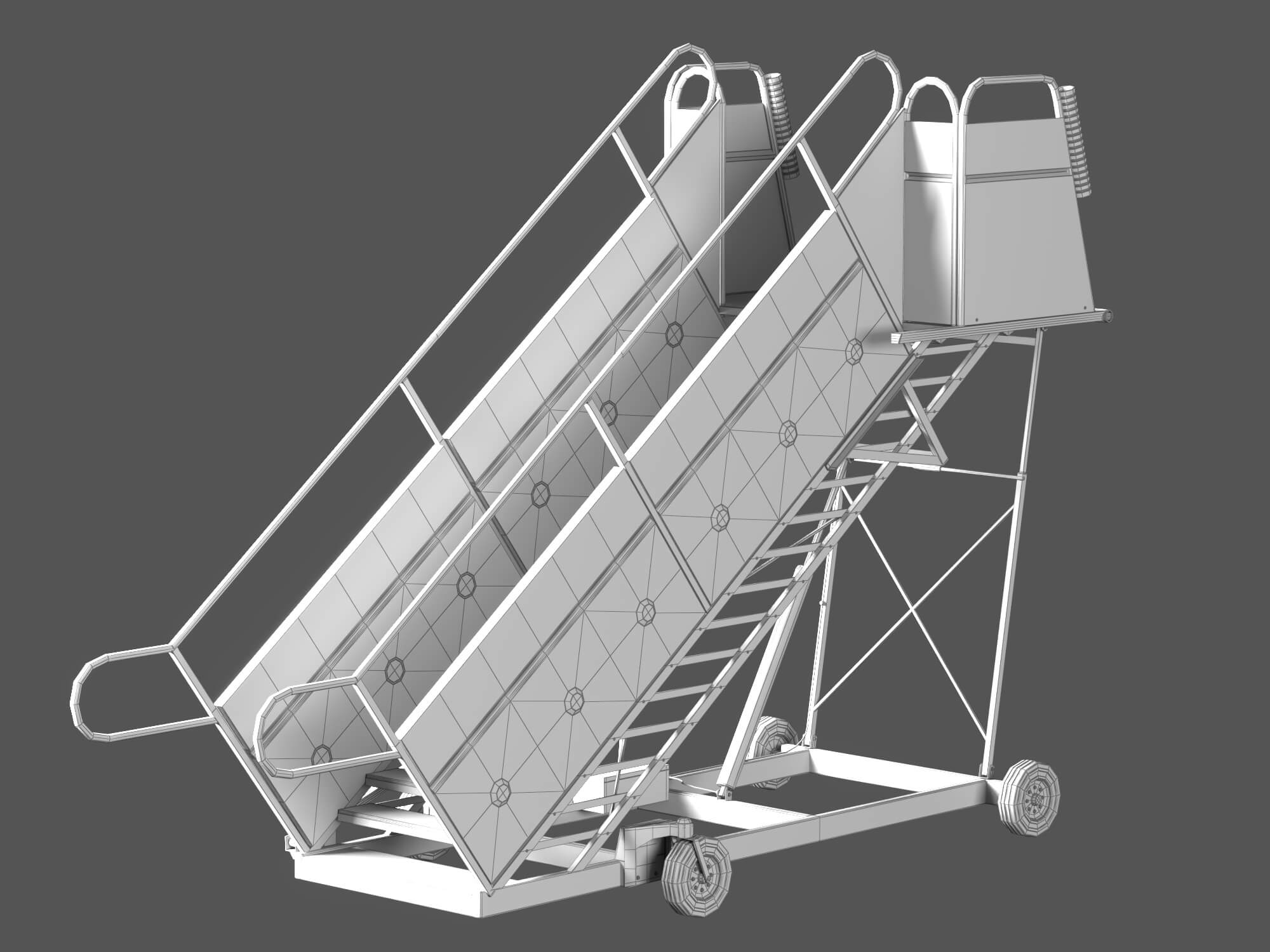 Airport Mobile Boarding Stairs 3D Model 3D Model