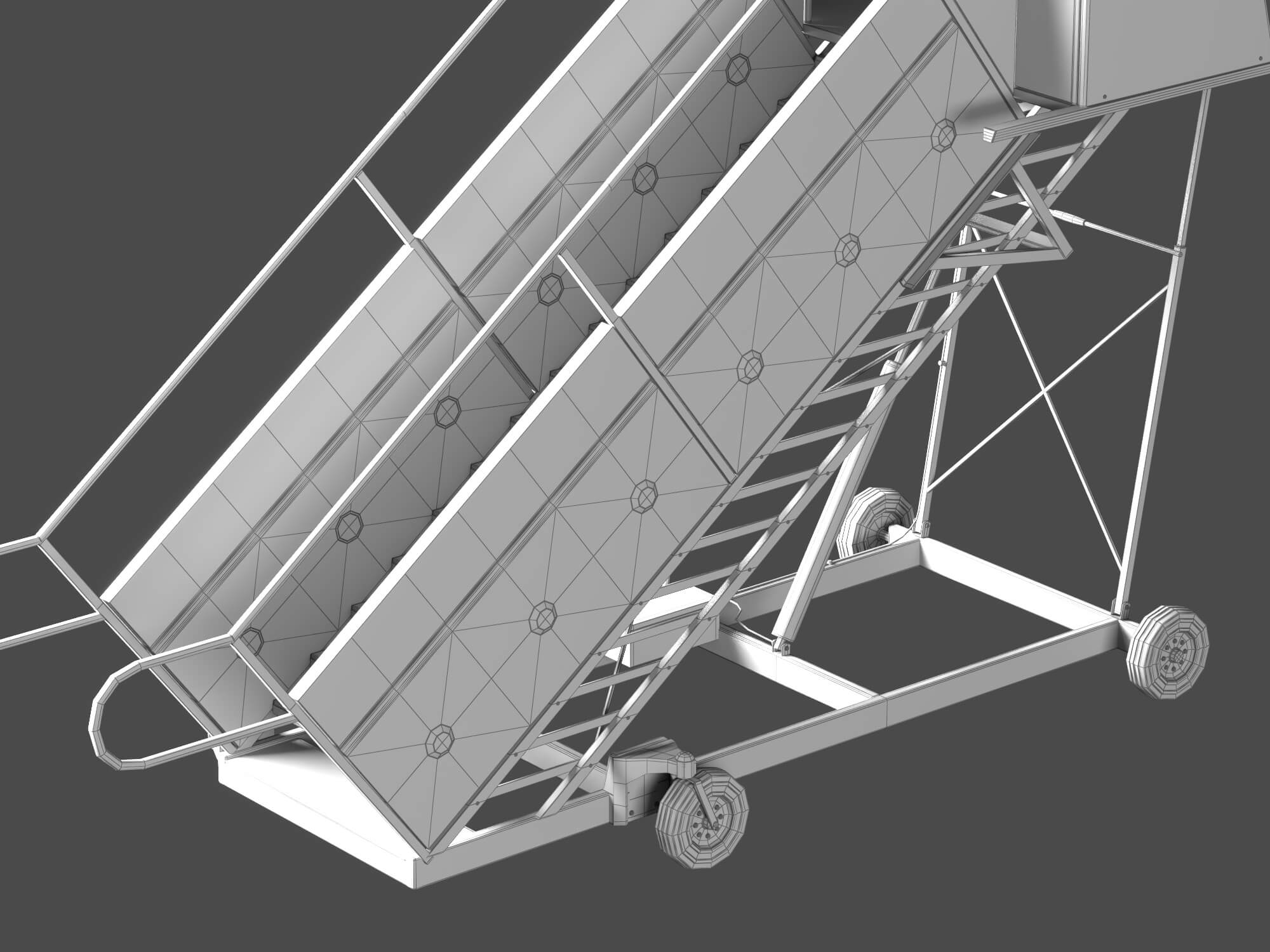 Airport Mobile Boarding Stairs 3D Model 3D Model