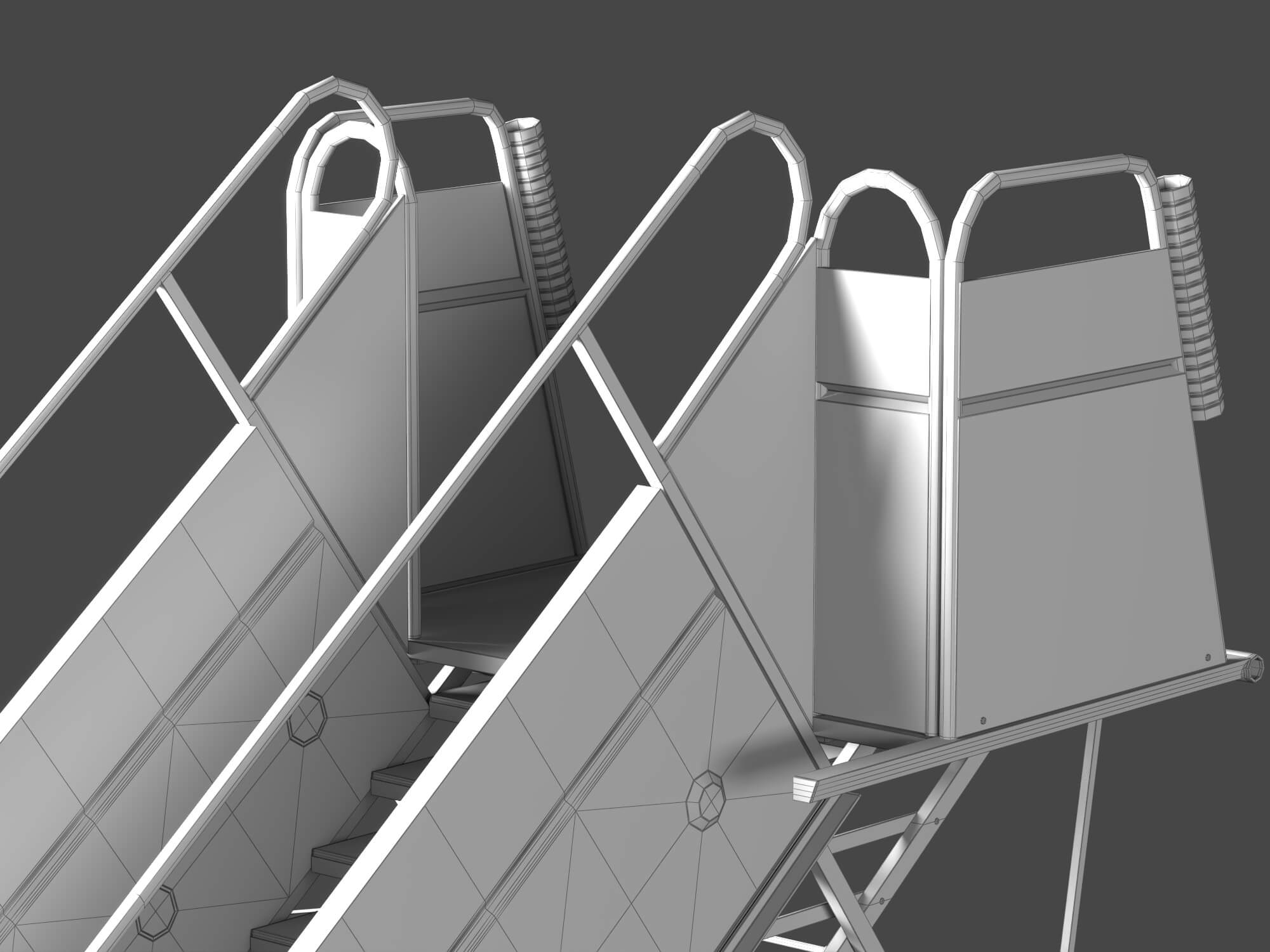 Airport Mobile Boarding Stairs 3D Model 3D Model