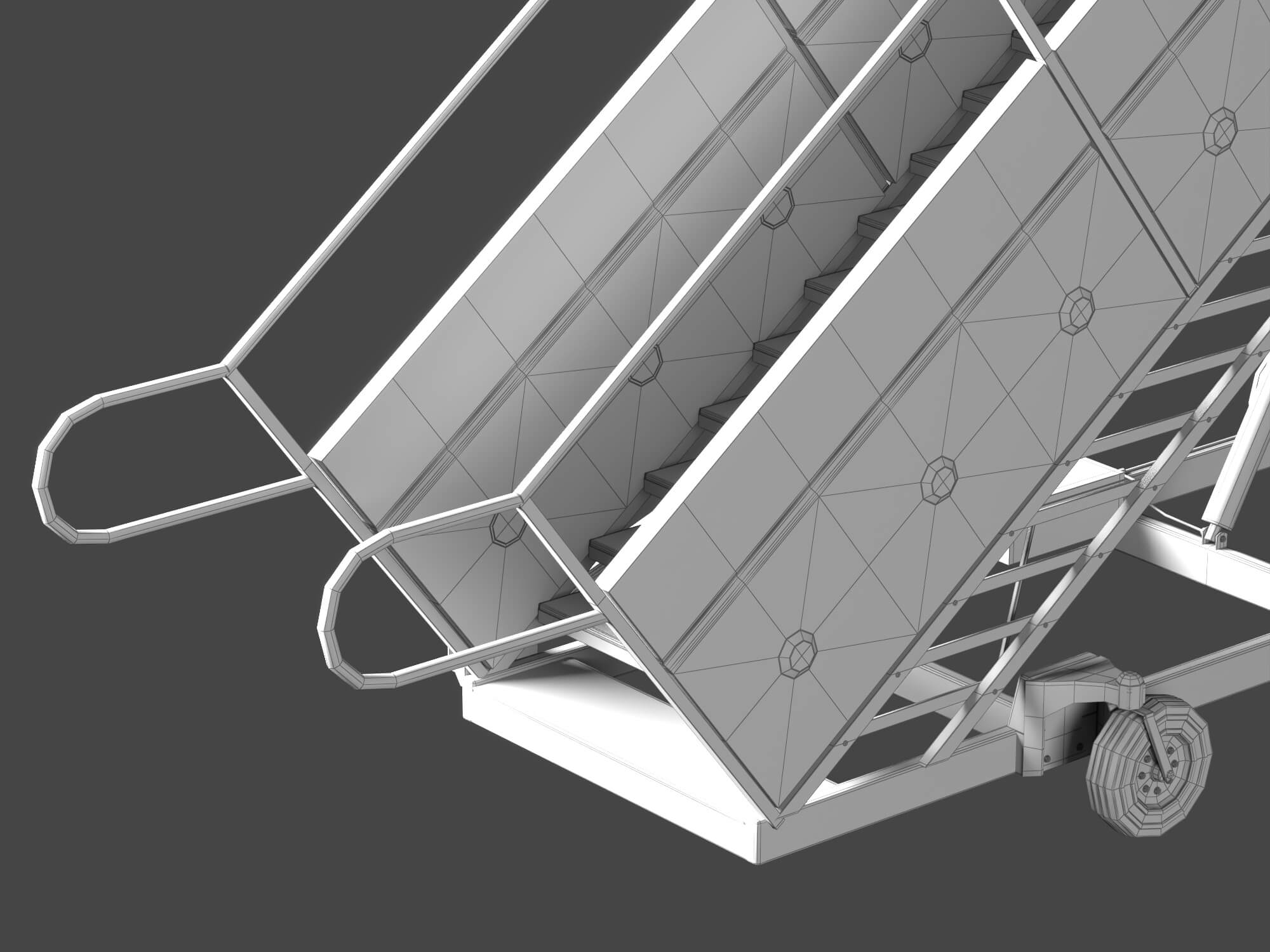 Airport Mobile Boarding Stairs 3D Model 3D Model