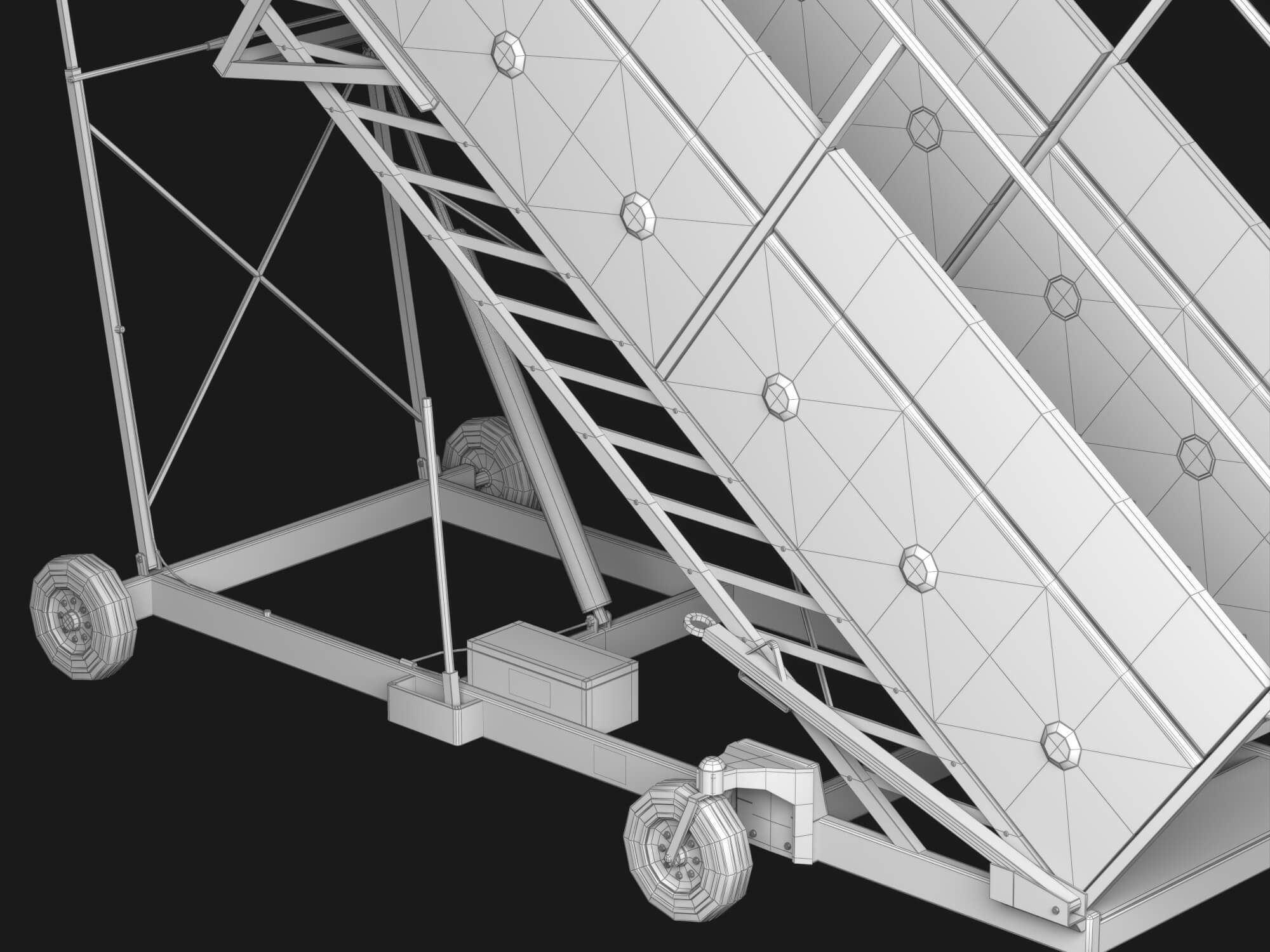Airport Mobile Boarding Stairs 3D Model 3D Model
