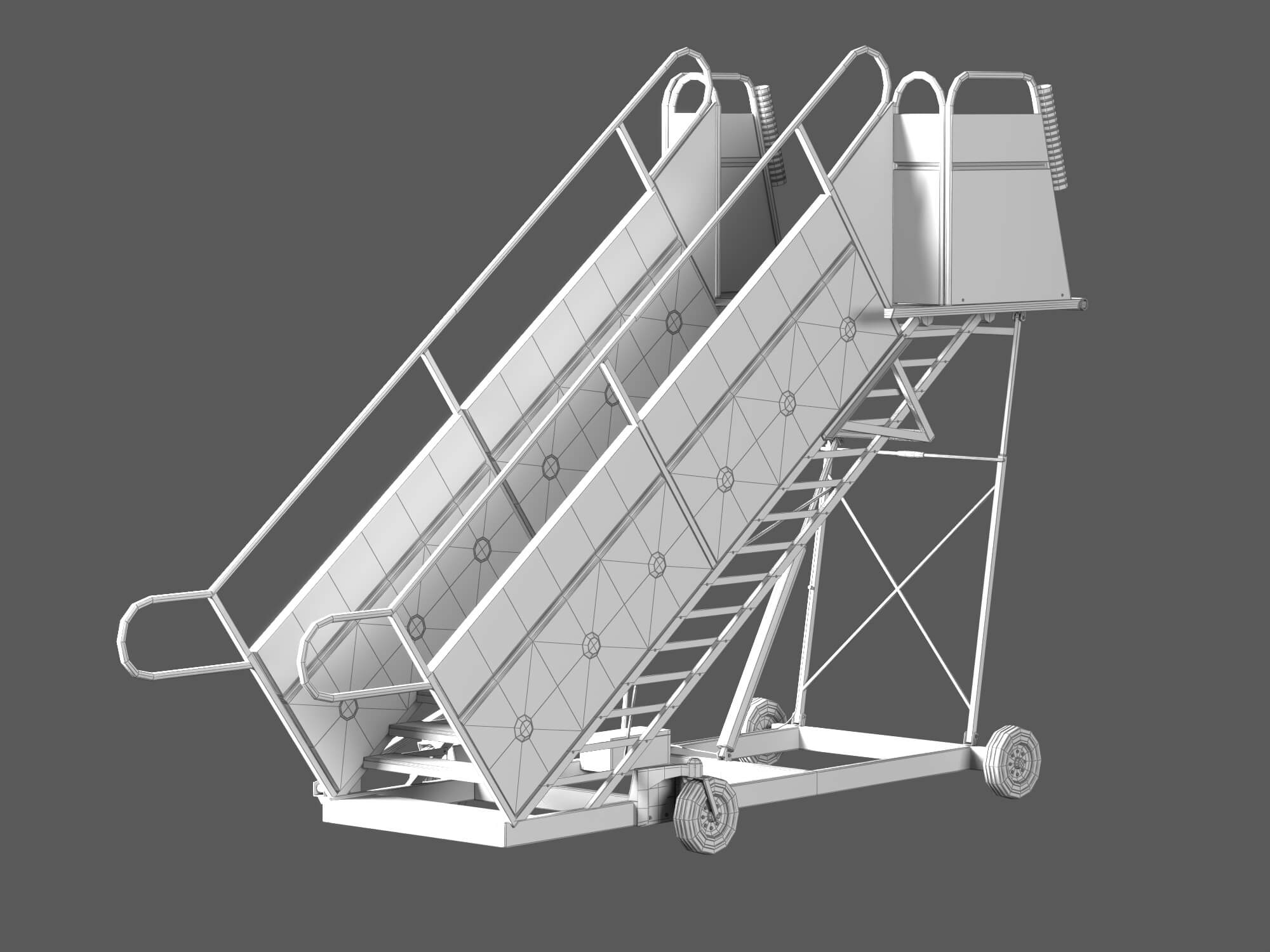 Airport Mobile Boarding Stairs 3D Model 3D Model