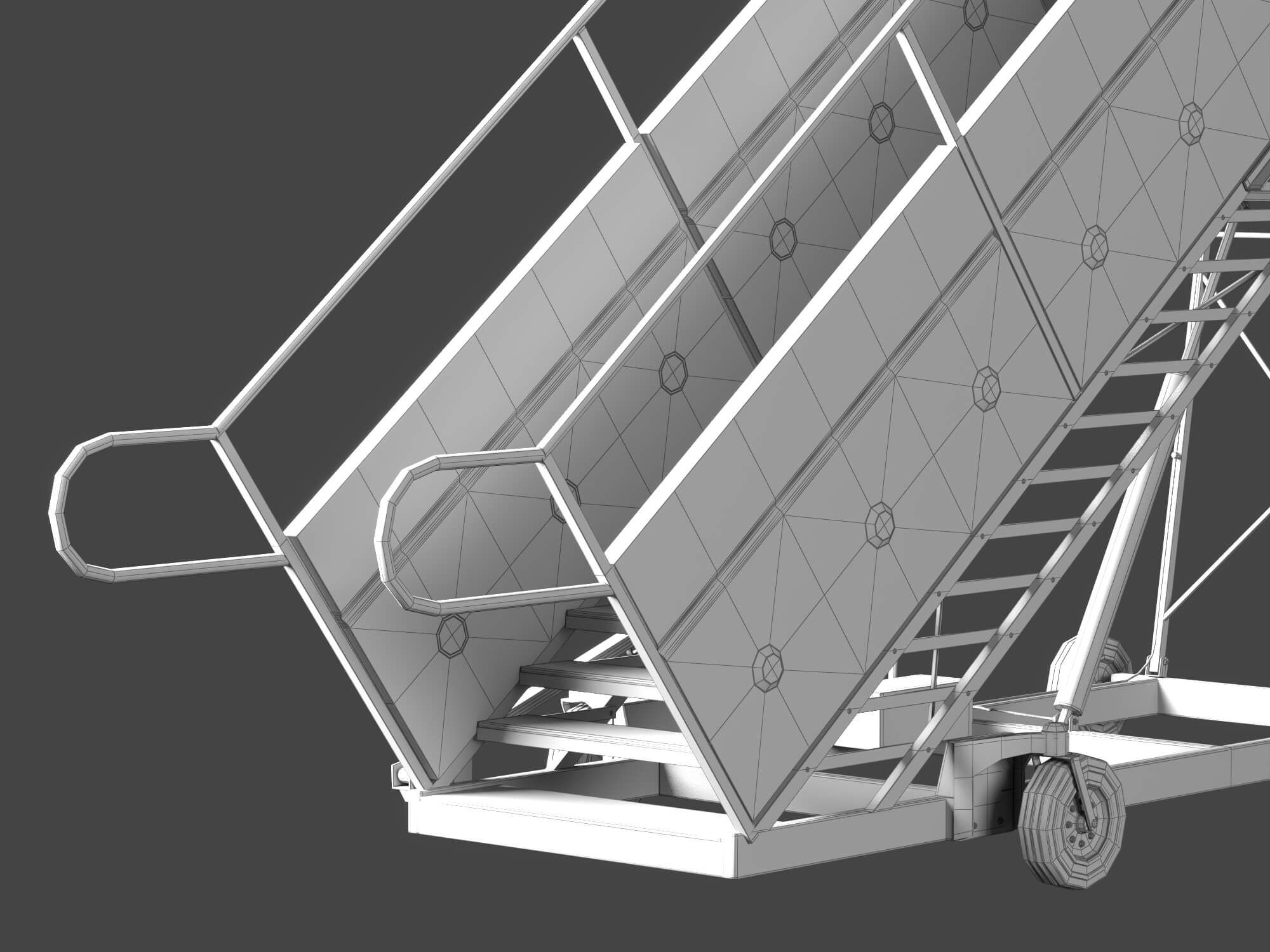 Airport Mobile Boarding Stairs 3D Model 3D Model