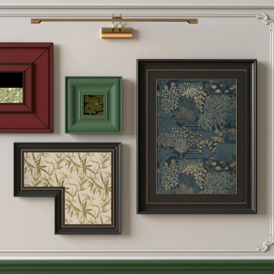 Art Gallery Wall Frames Set 3D Asset