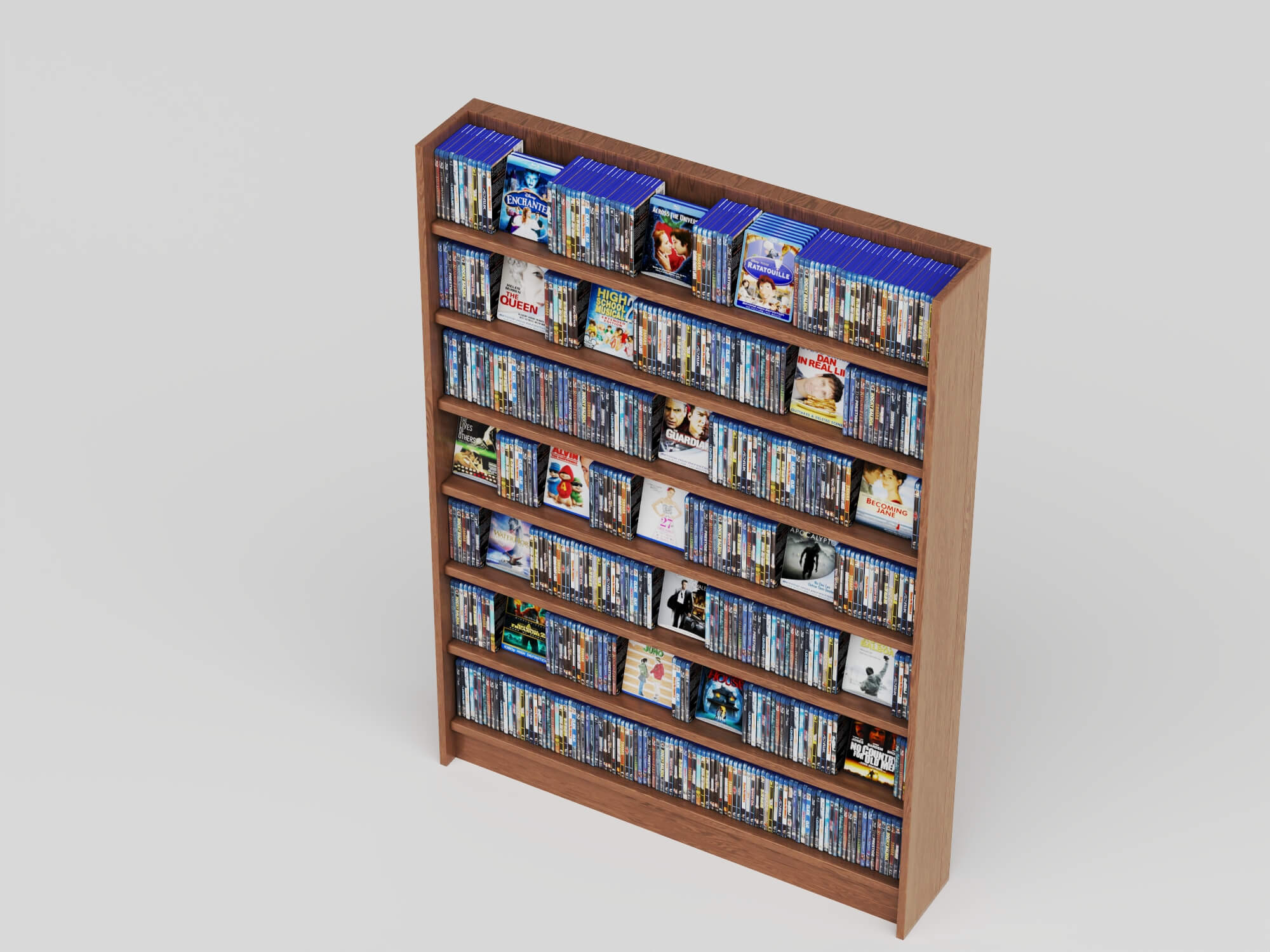 Bookstore Bookshelf and Magazine Display Rack Set 3D Model