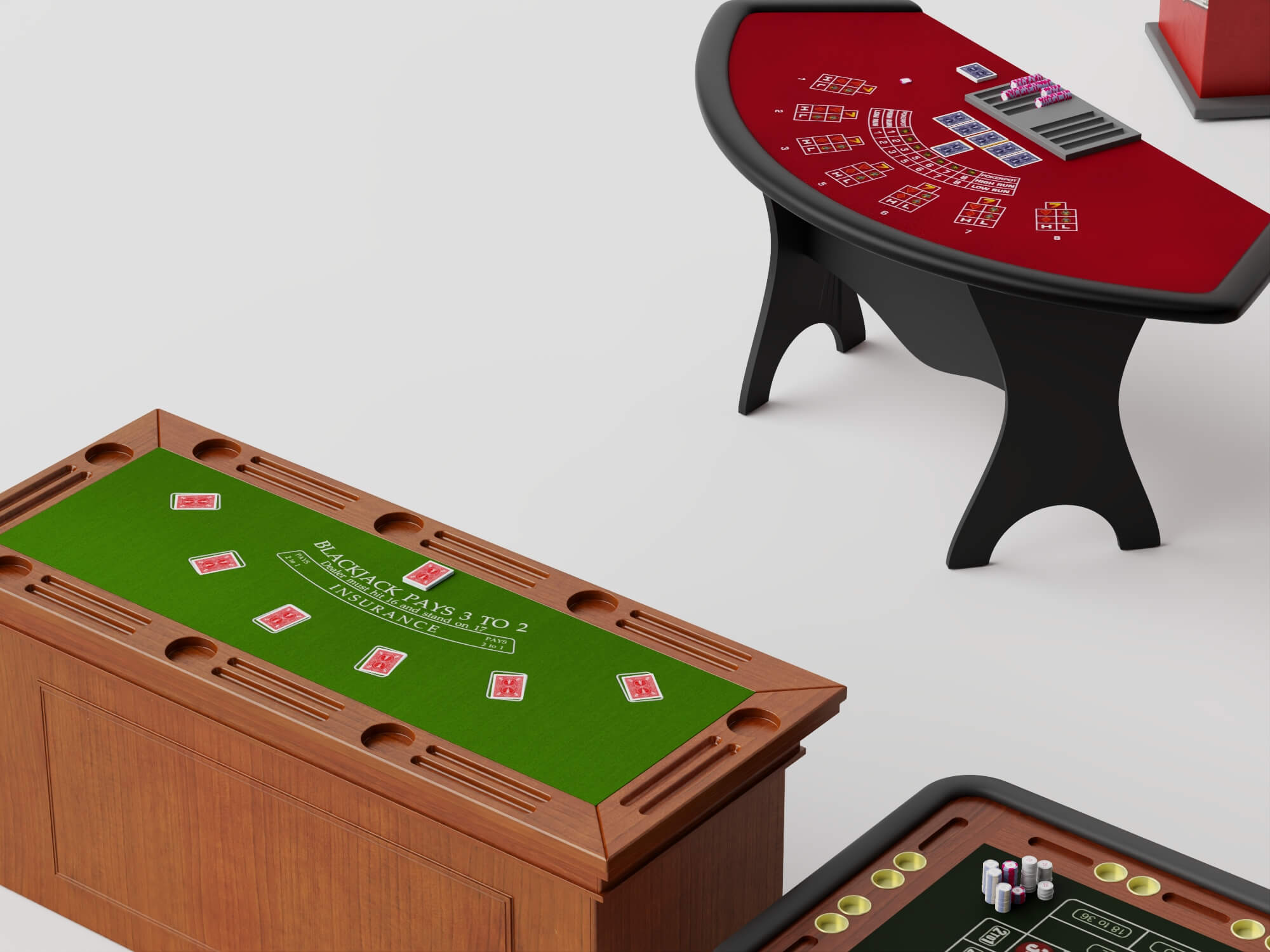 Casino Game Equipment Pack 3D Model 3D Model