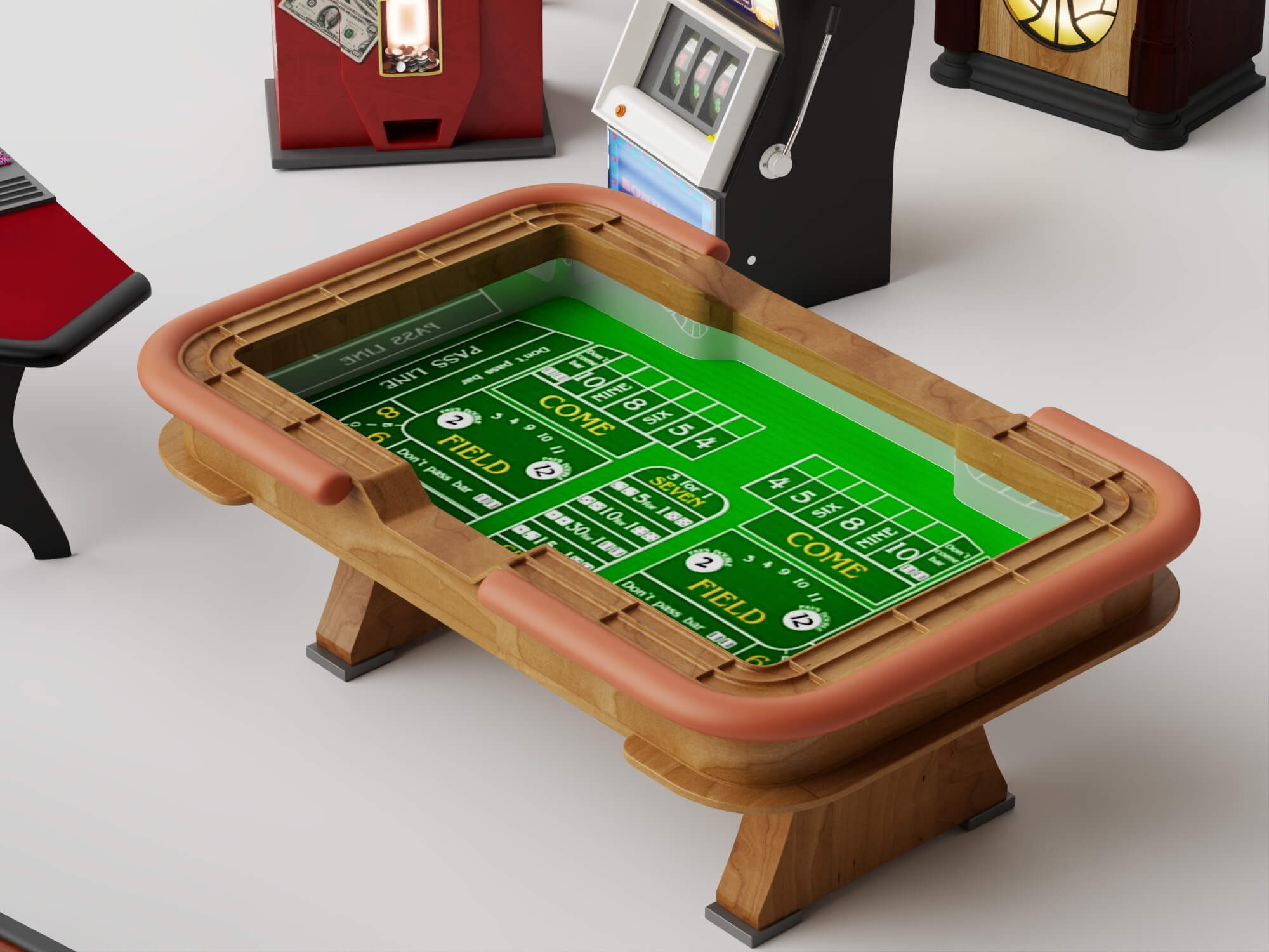 Casino Game Equipment Pack 3D Model 3D Model