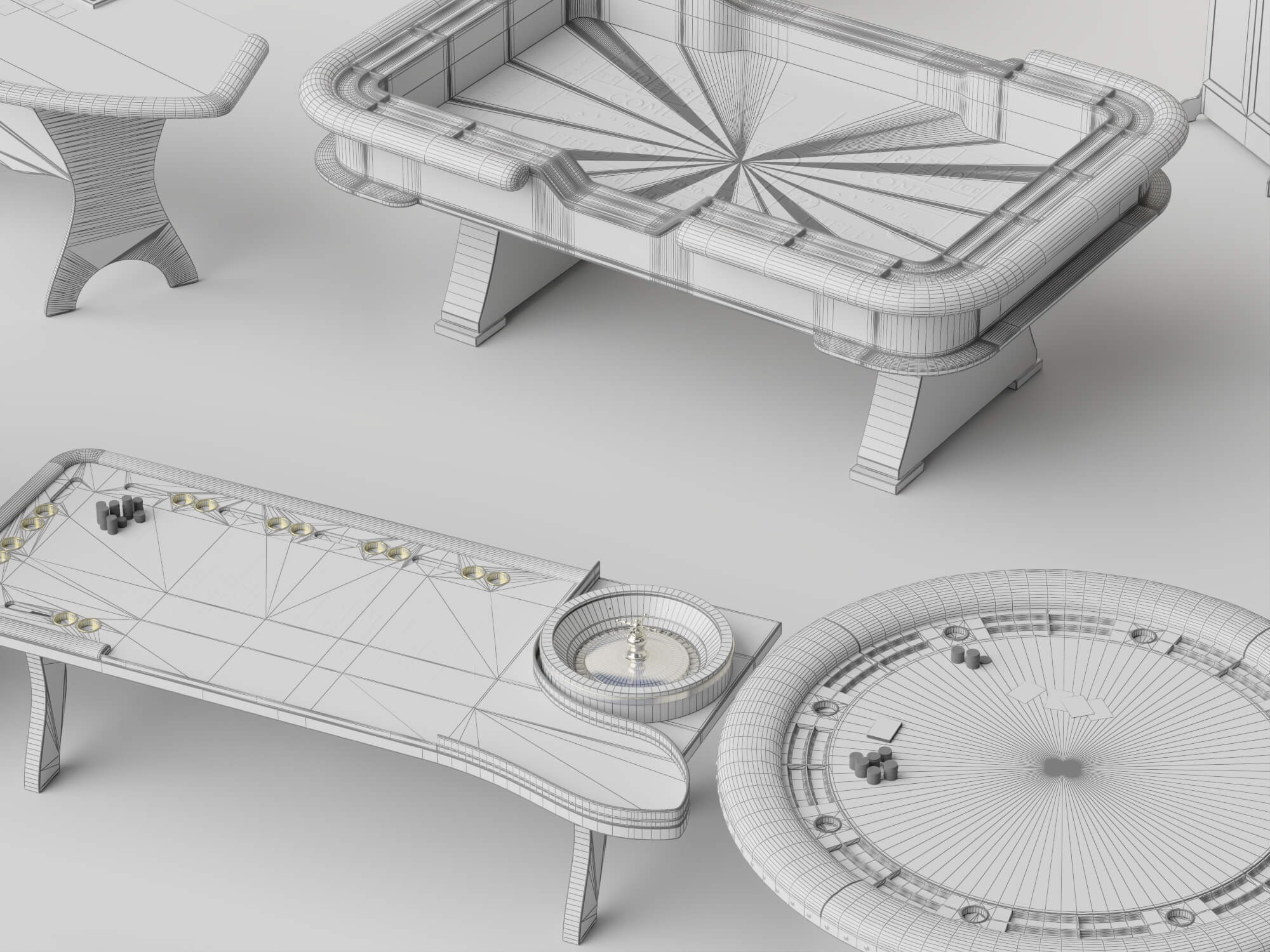 Casino Game Equipment Pack 3D Model 3D Model