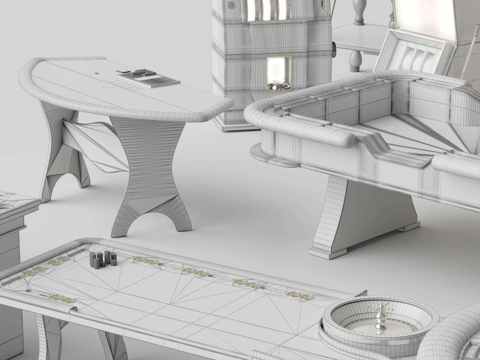 Casino Game Equipment Pack 3D Model 3D Model