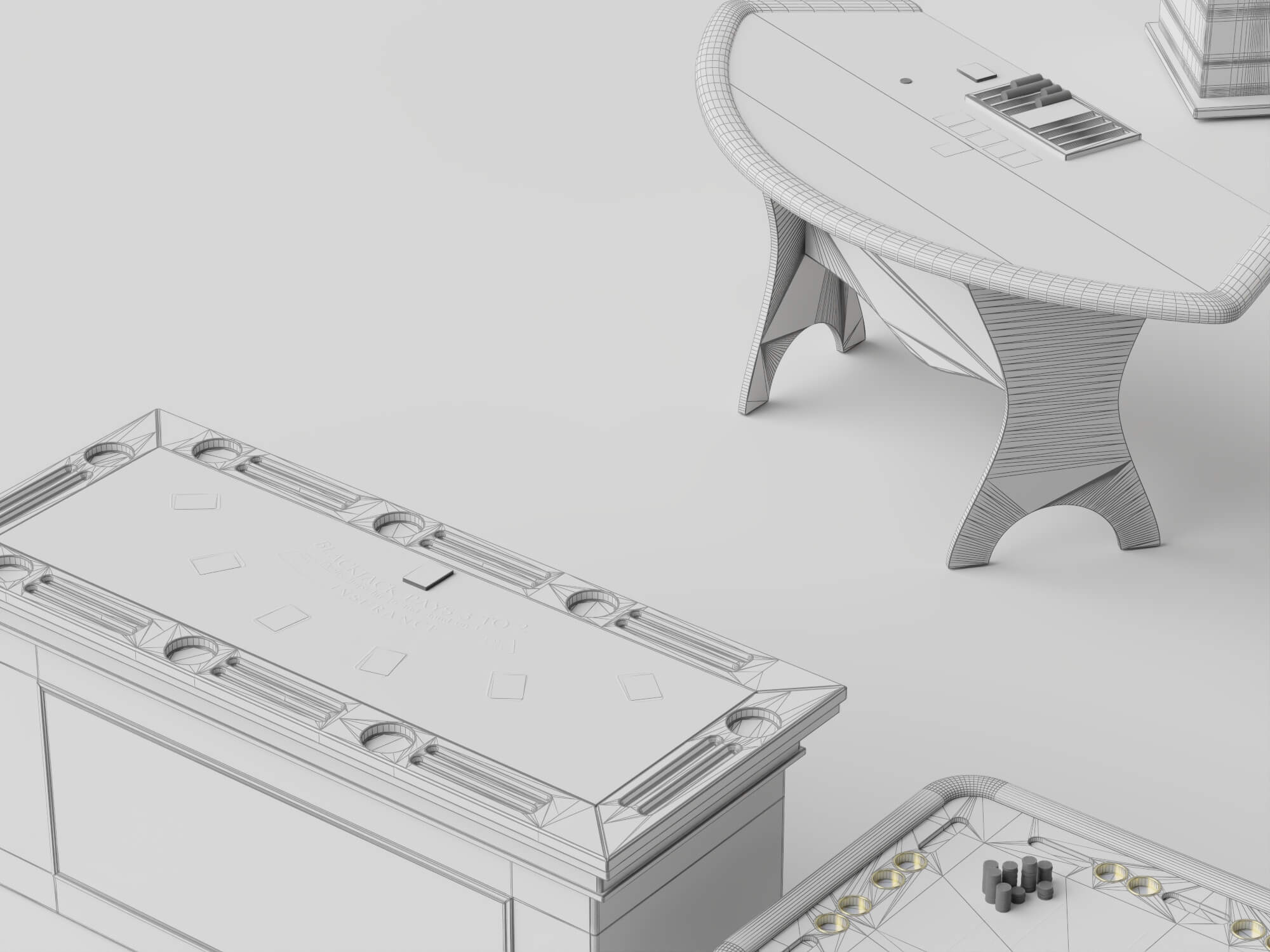 Casino Game Equipment Pack 3D Model 3D Model