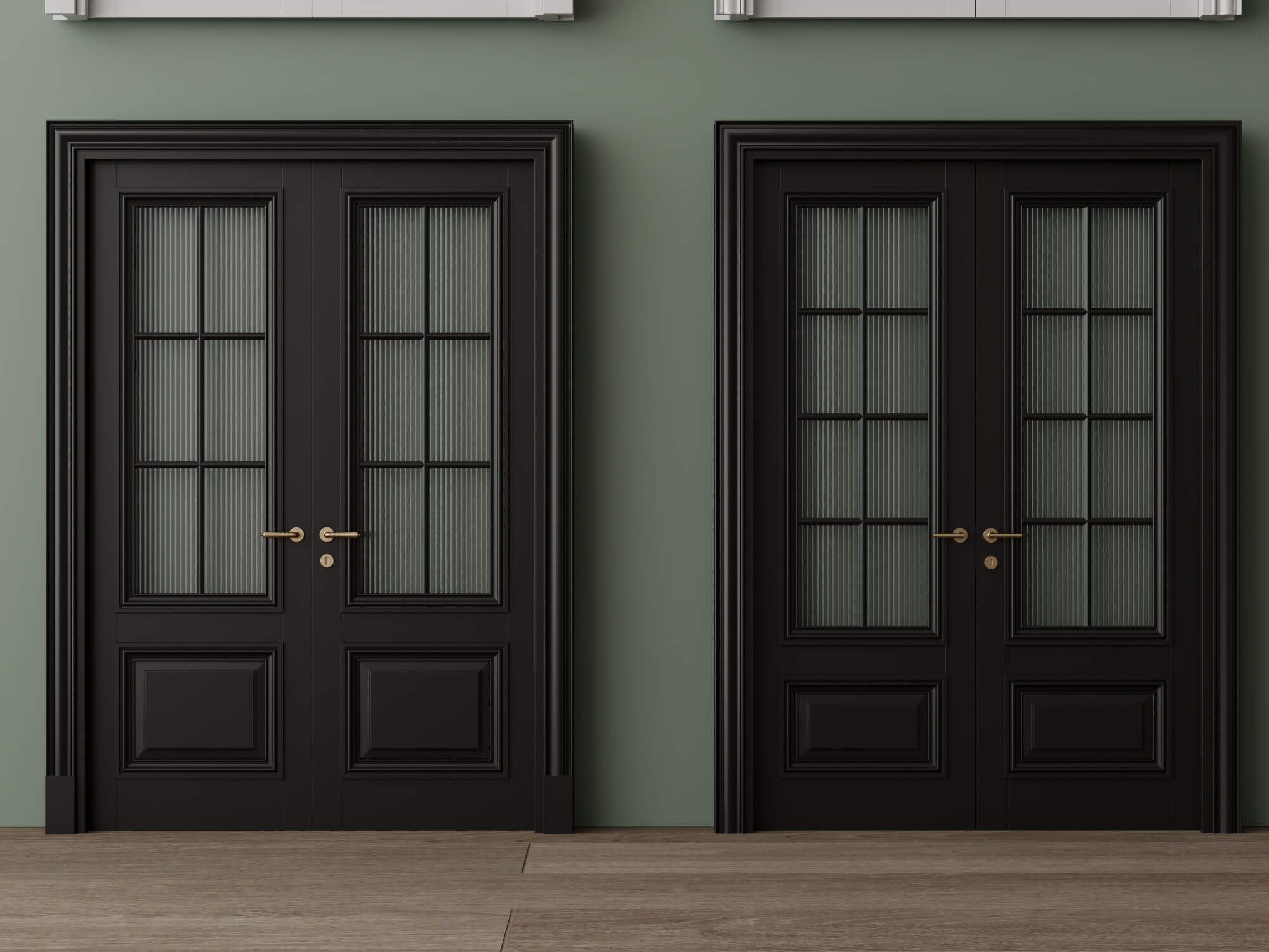 Classic Glass Double Doors 3d Models 3D Model