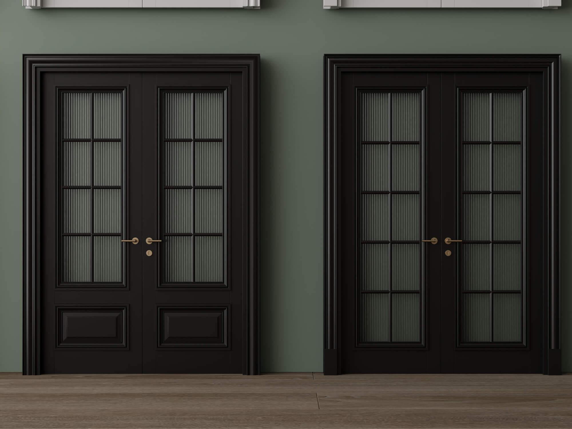 Classic Glass Double Doors 3d Models 3D Model