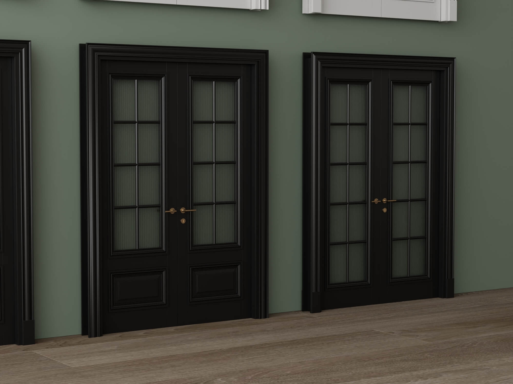 Classic Glass Double Doors 3d Models 3D Model
