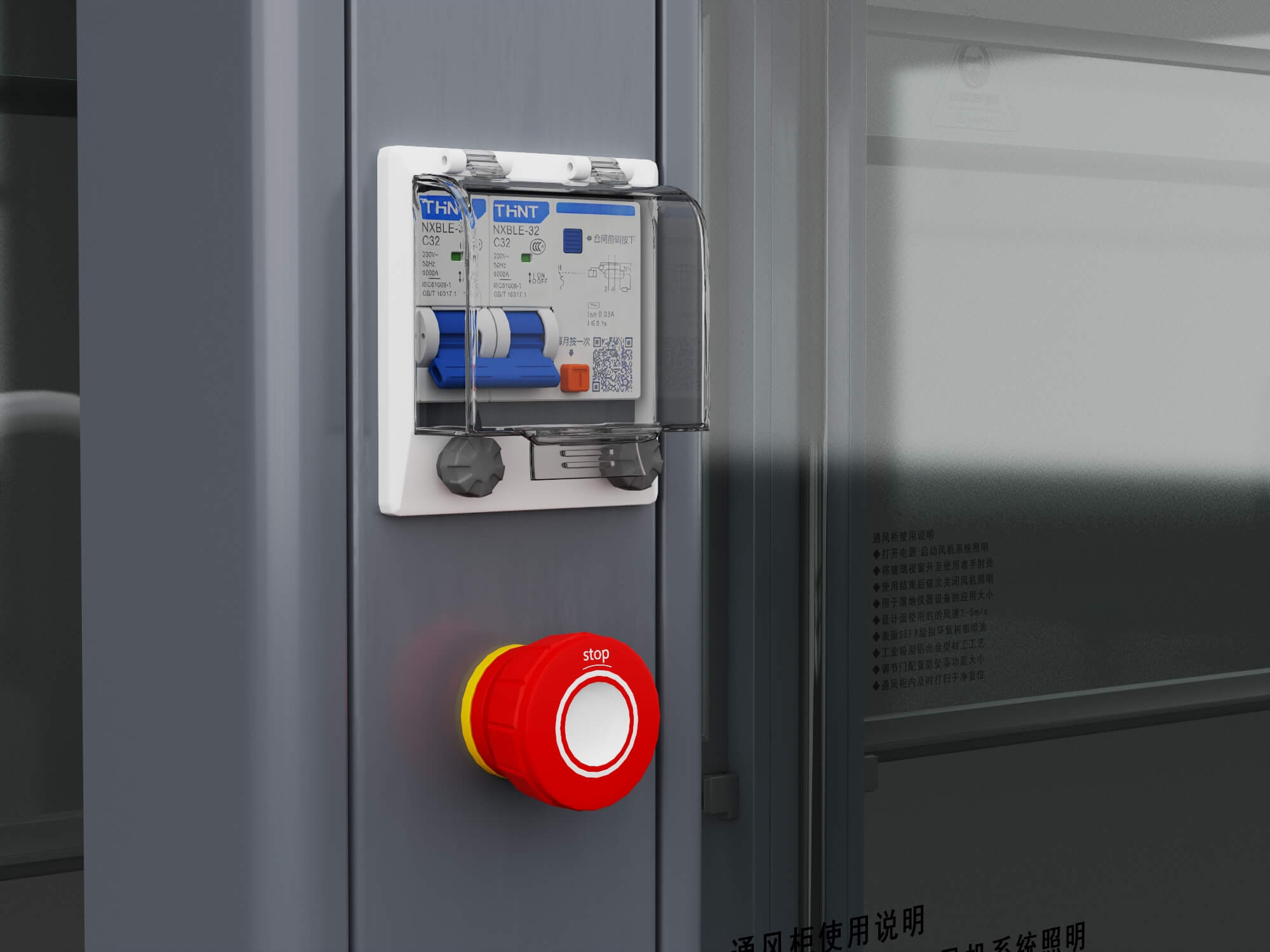 Laboratory Fume Hood Workstation 3D Model