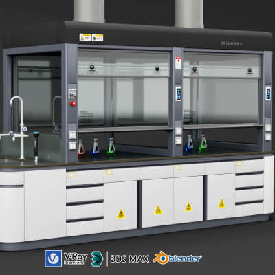 Laboratory Fume Hood Workstation
