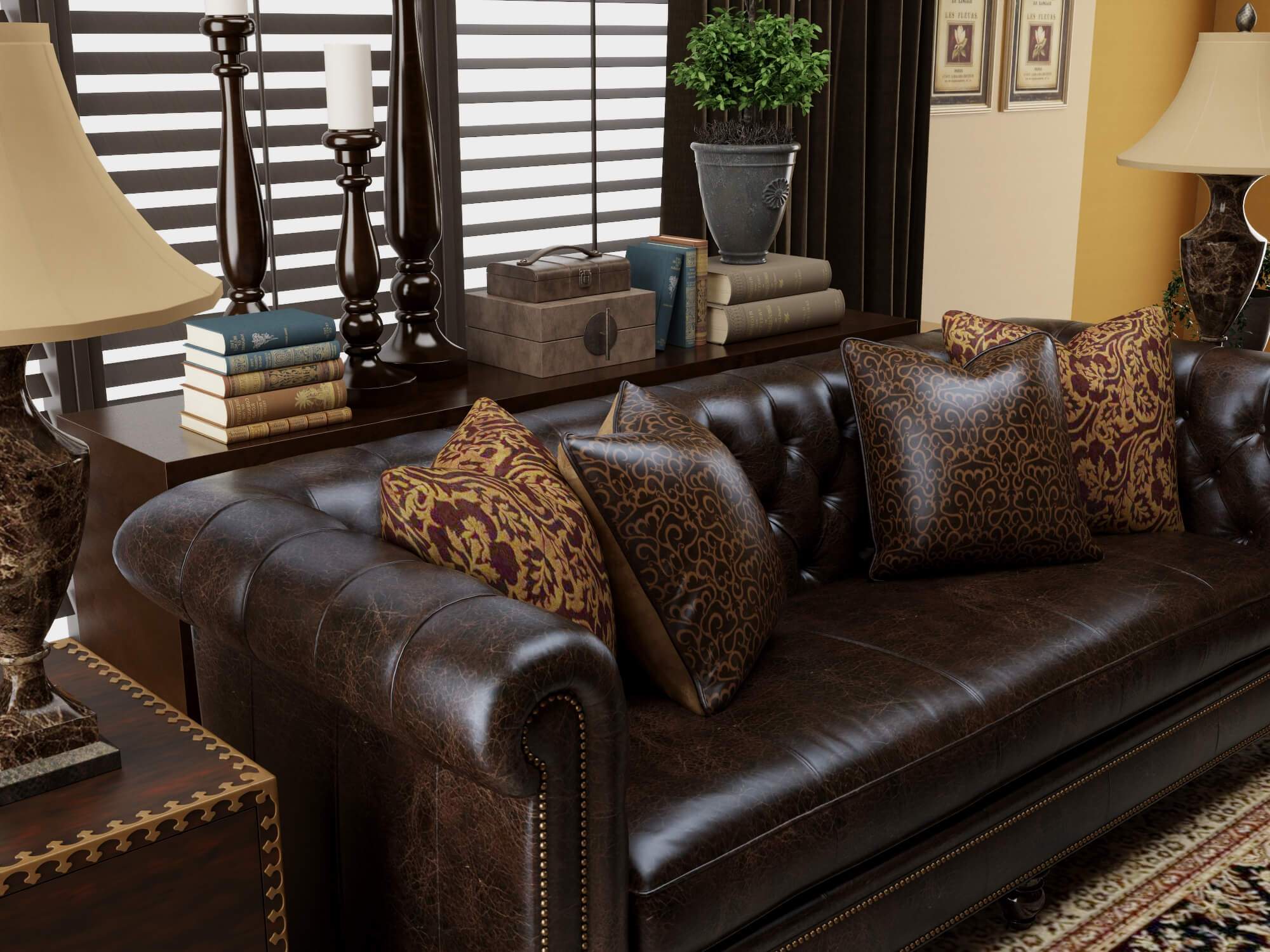 Classic Traditional Living Room Interior 3d Model 3D Model
