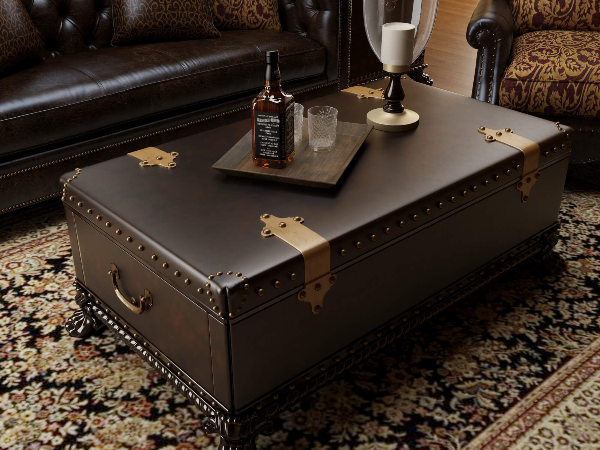 Classic Traditional Living Room Interior 3d Model 3D Model