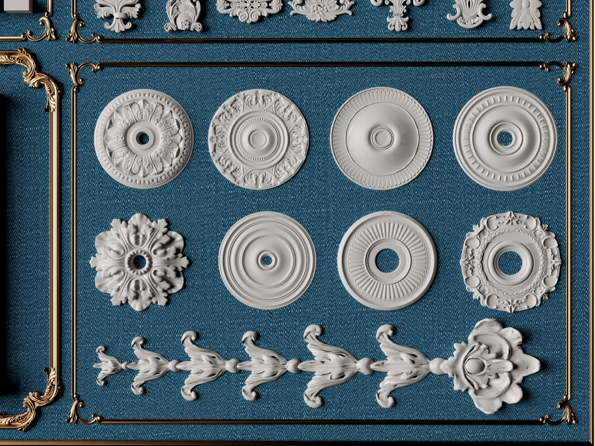 Classical Column Baluster and Plaster Ornament Mega Pack 3D Model
