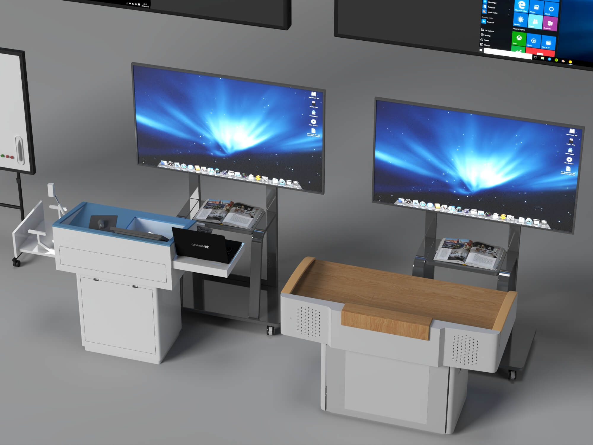 Classroom Teaching Equipment Collection 3D Model