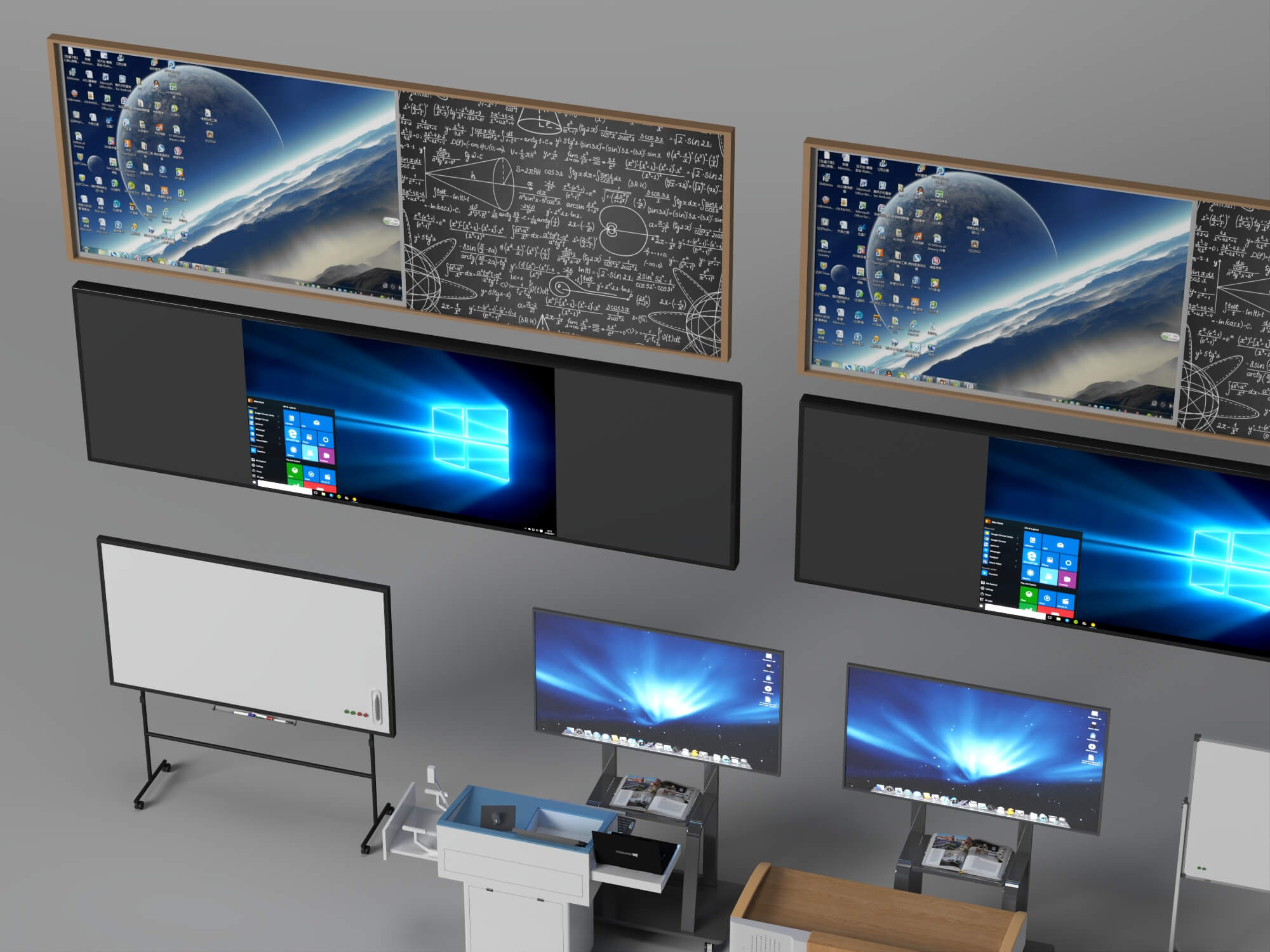 Classroom Teaching Equipment Collection 3D Model