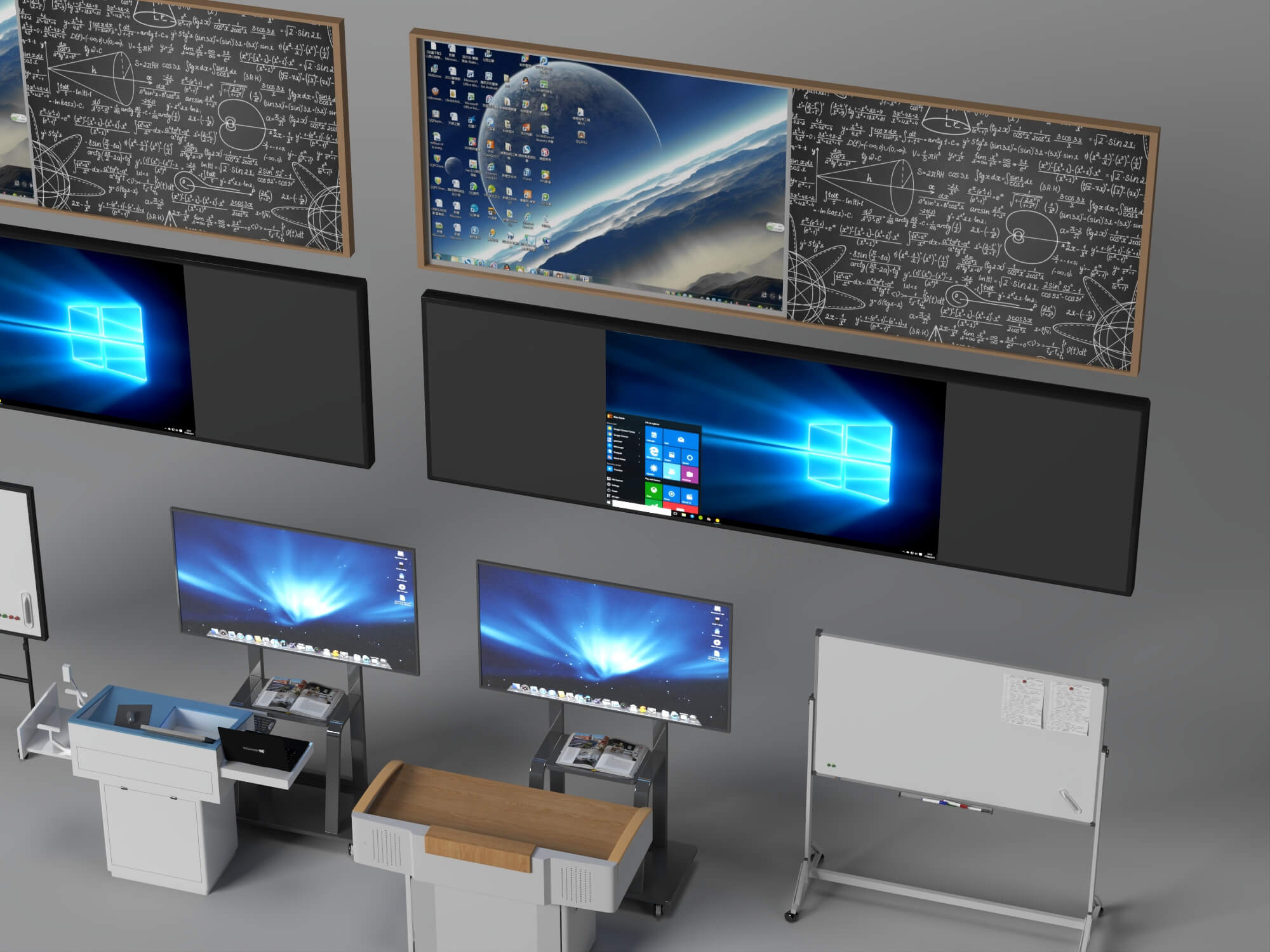 Classroom Teaching Equipment Collection 3D Model