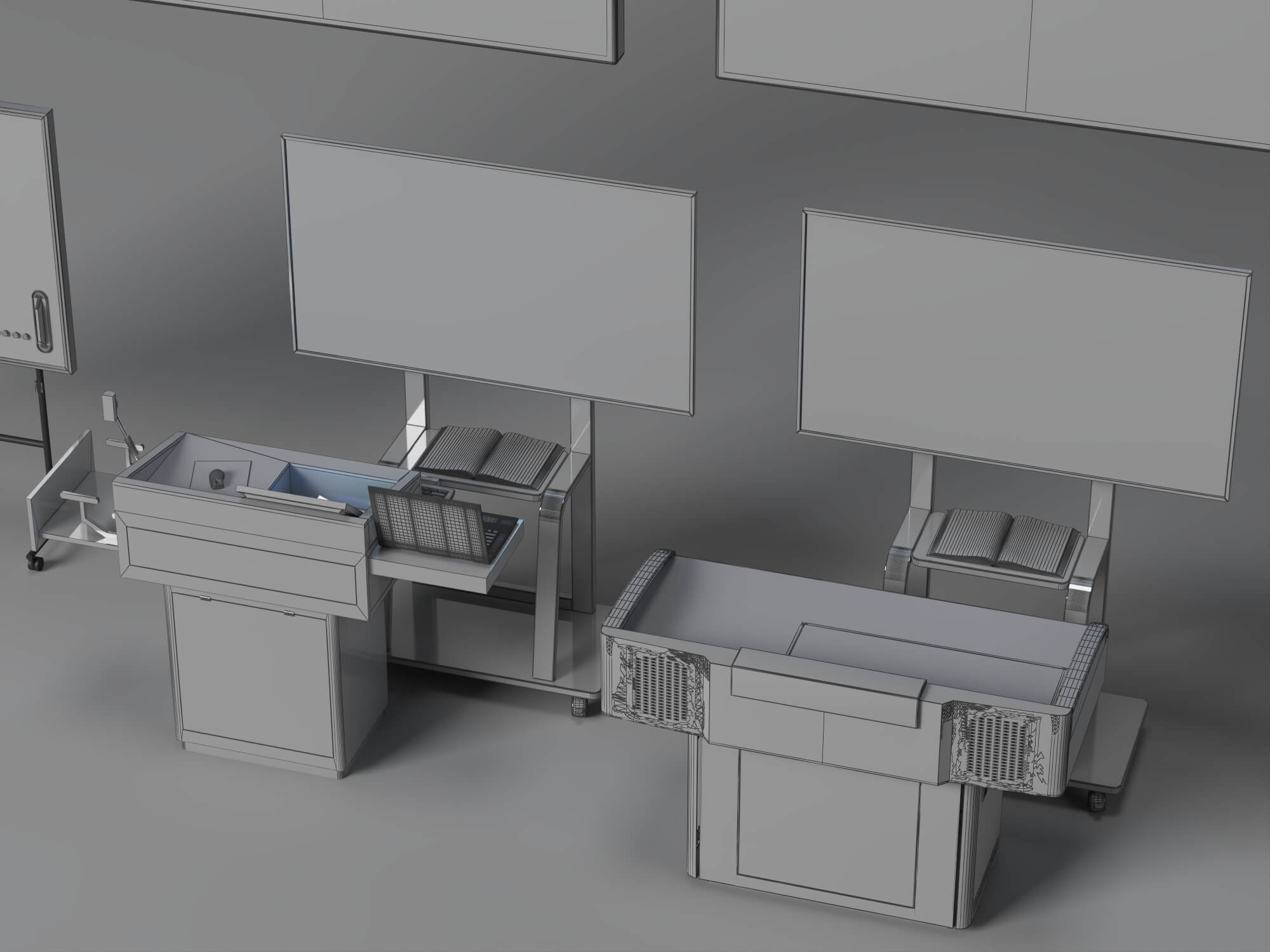 Classroom Teaching Equipment Collection 3D Model