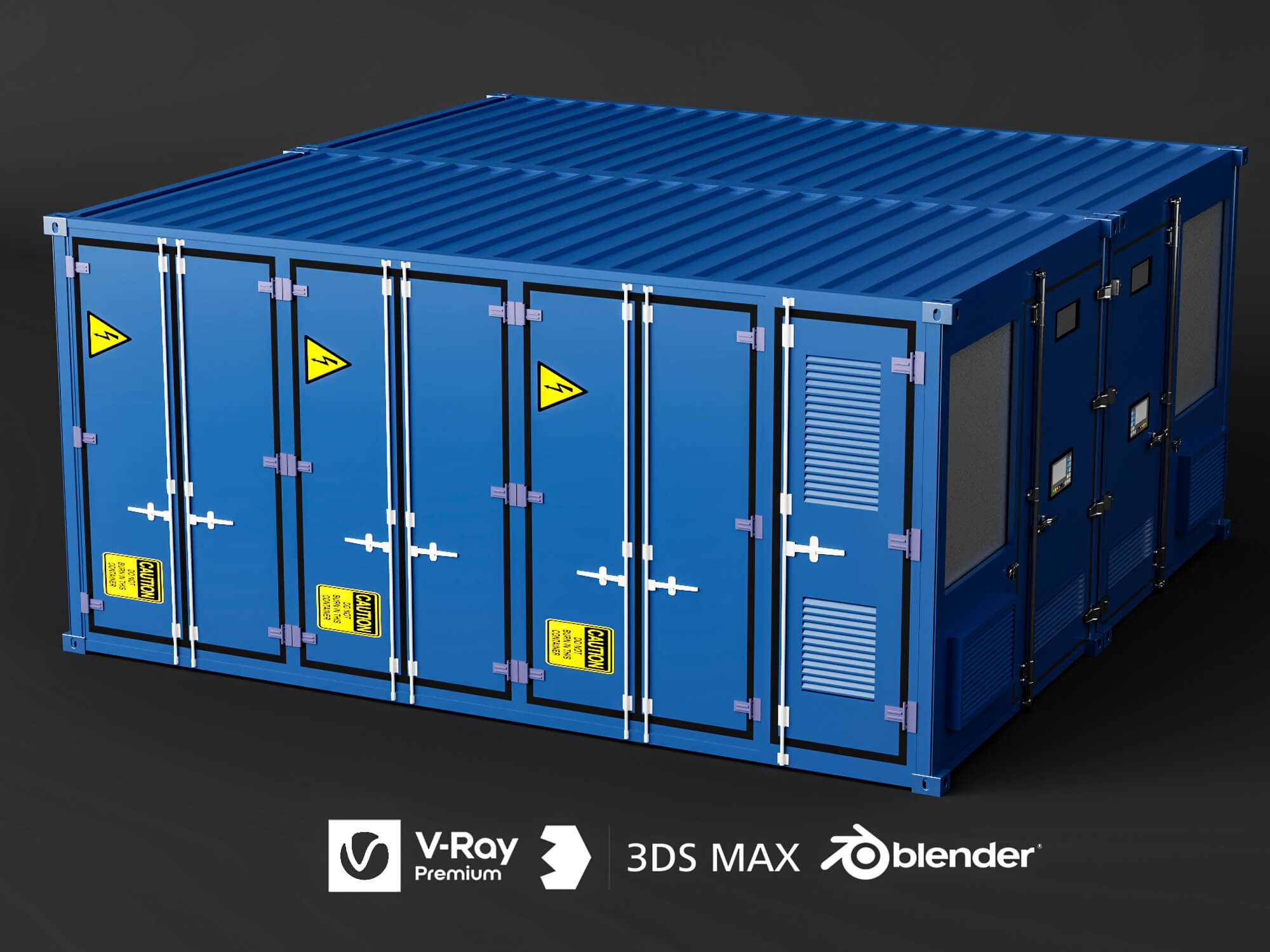 Container Type Power Substation 3D Model 3D Model