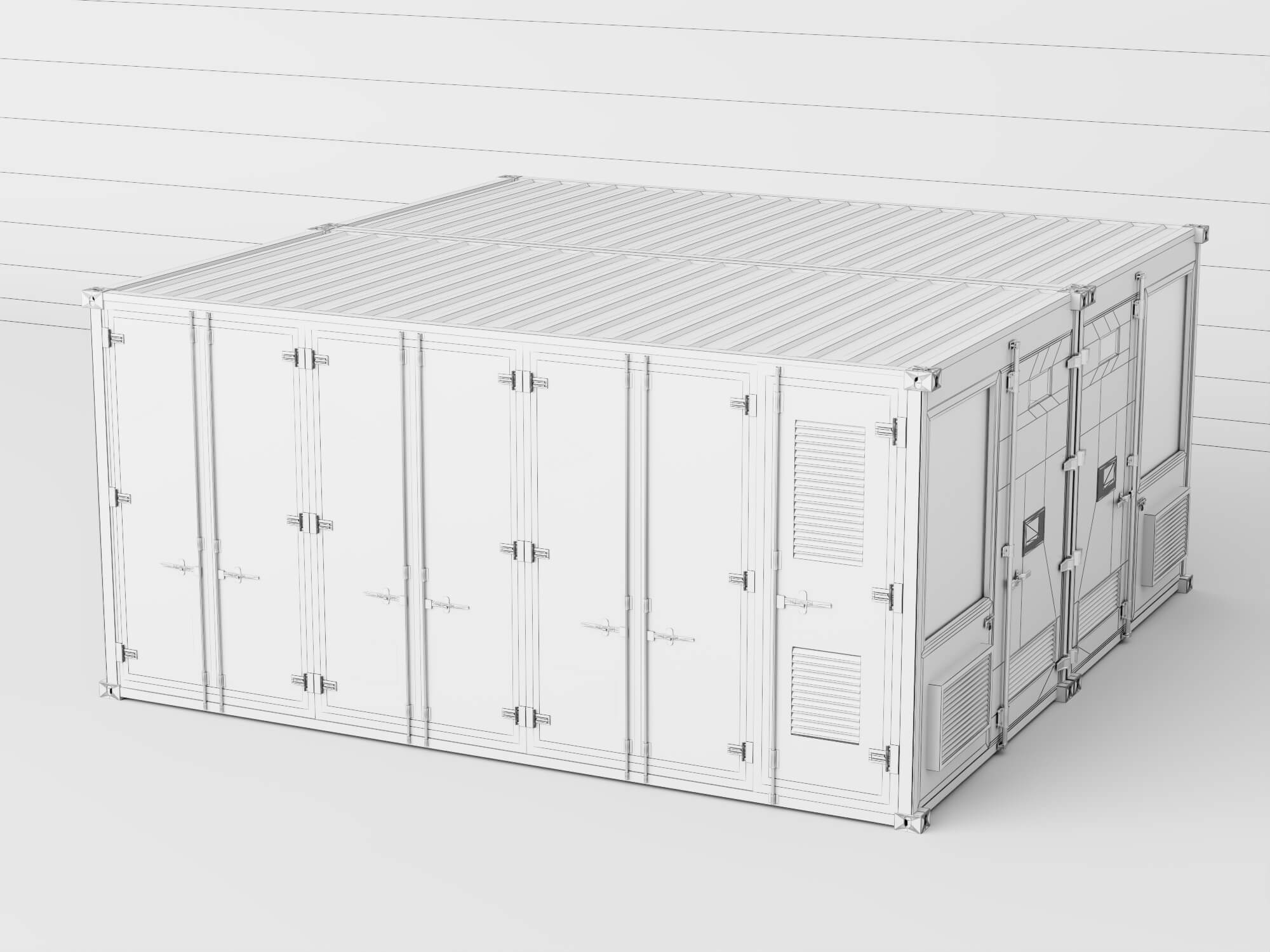 Container Type Power Substation 3D Model 3D Model