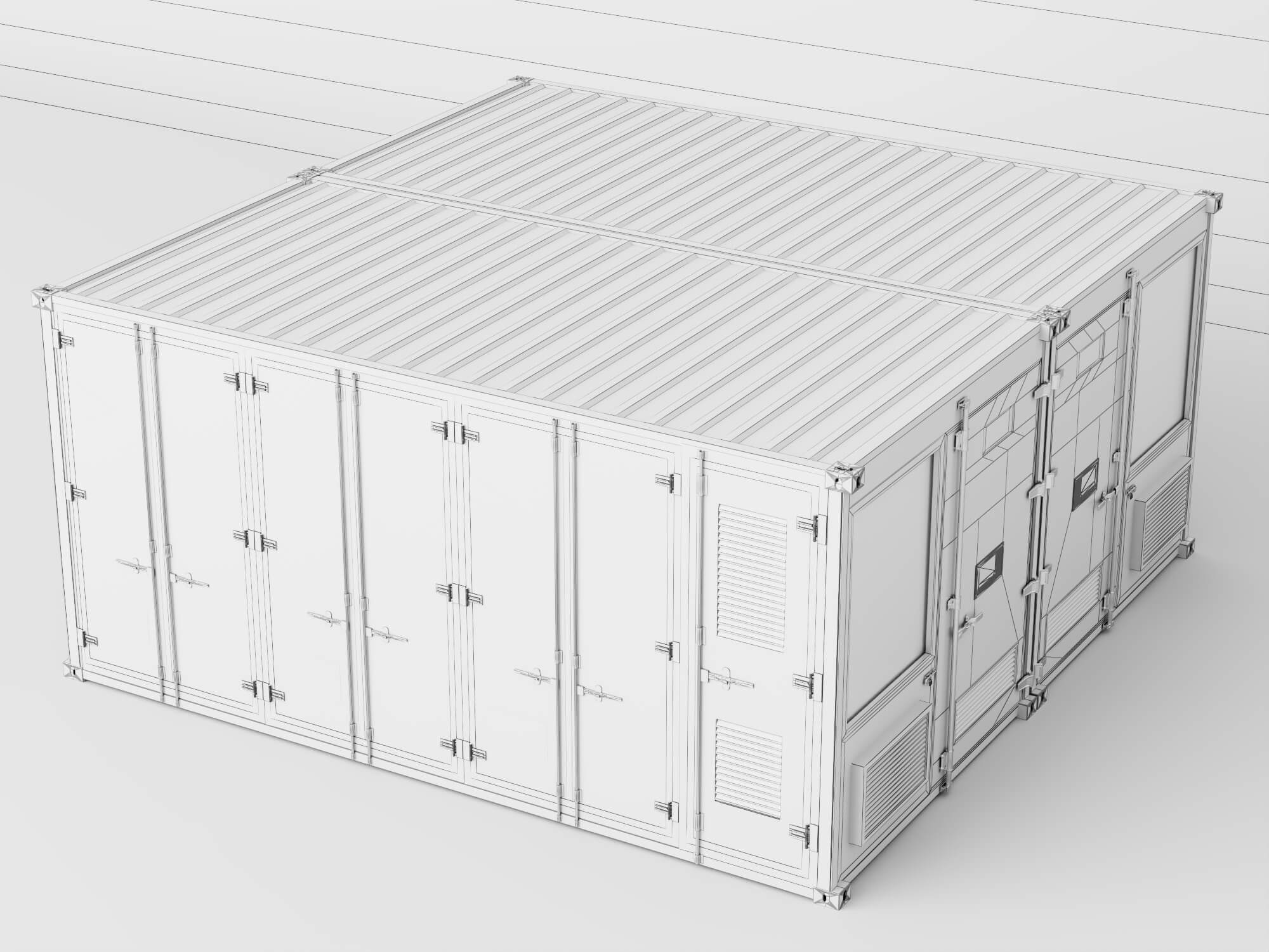 Container Type Power Substation 3D Model 3D Model